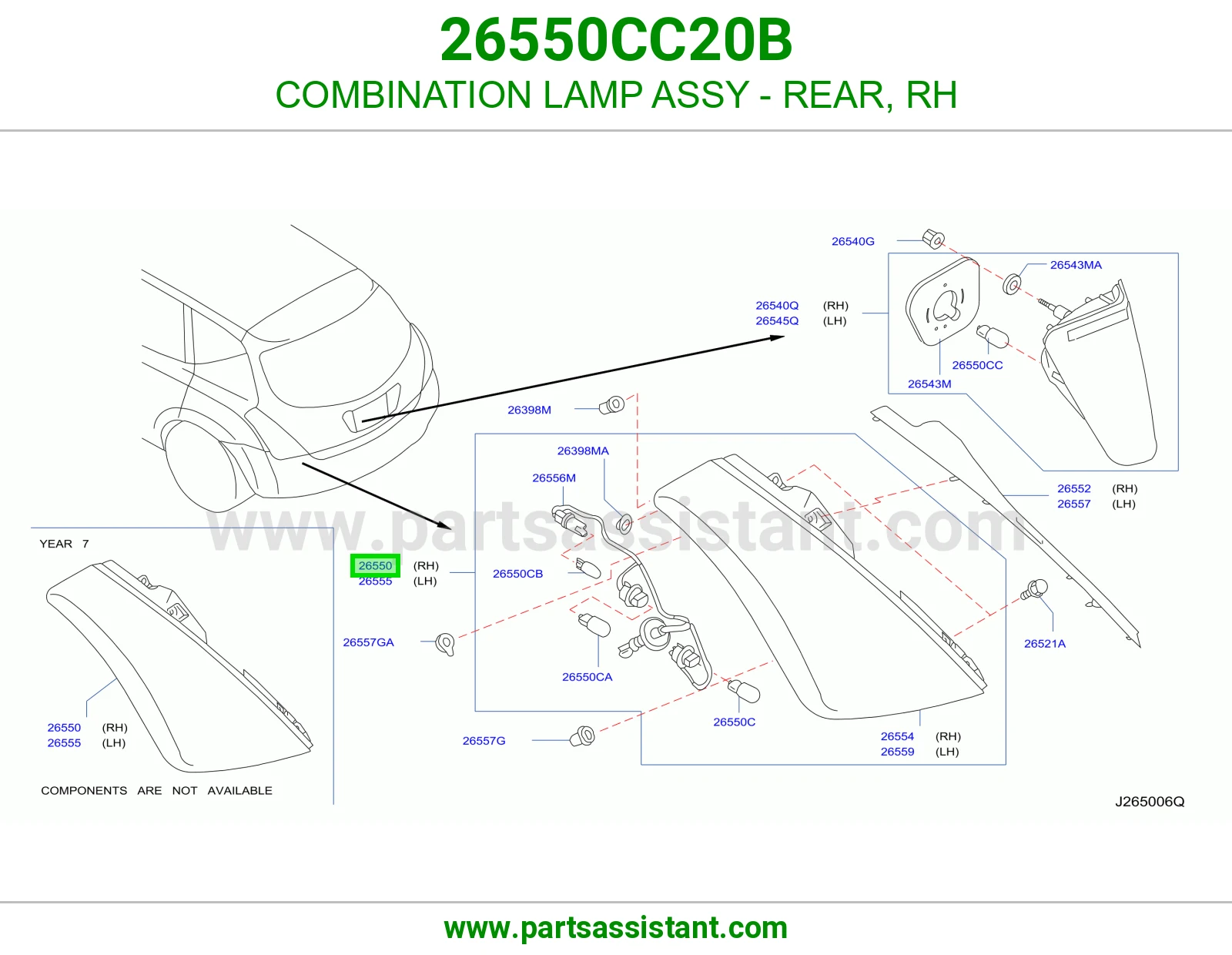 اشاره اسطب خلفي ركن يمين 26550CC20B