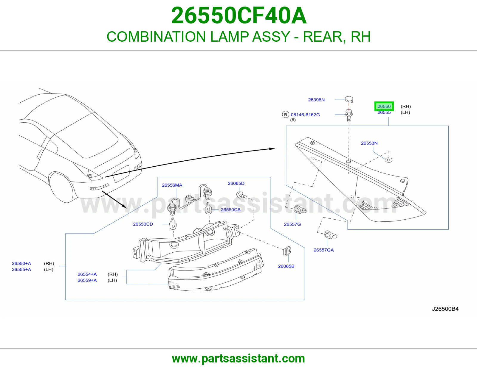اشاره اسطب خلفي ركن يمين 26550CF40A