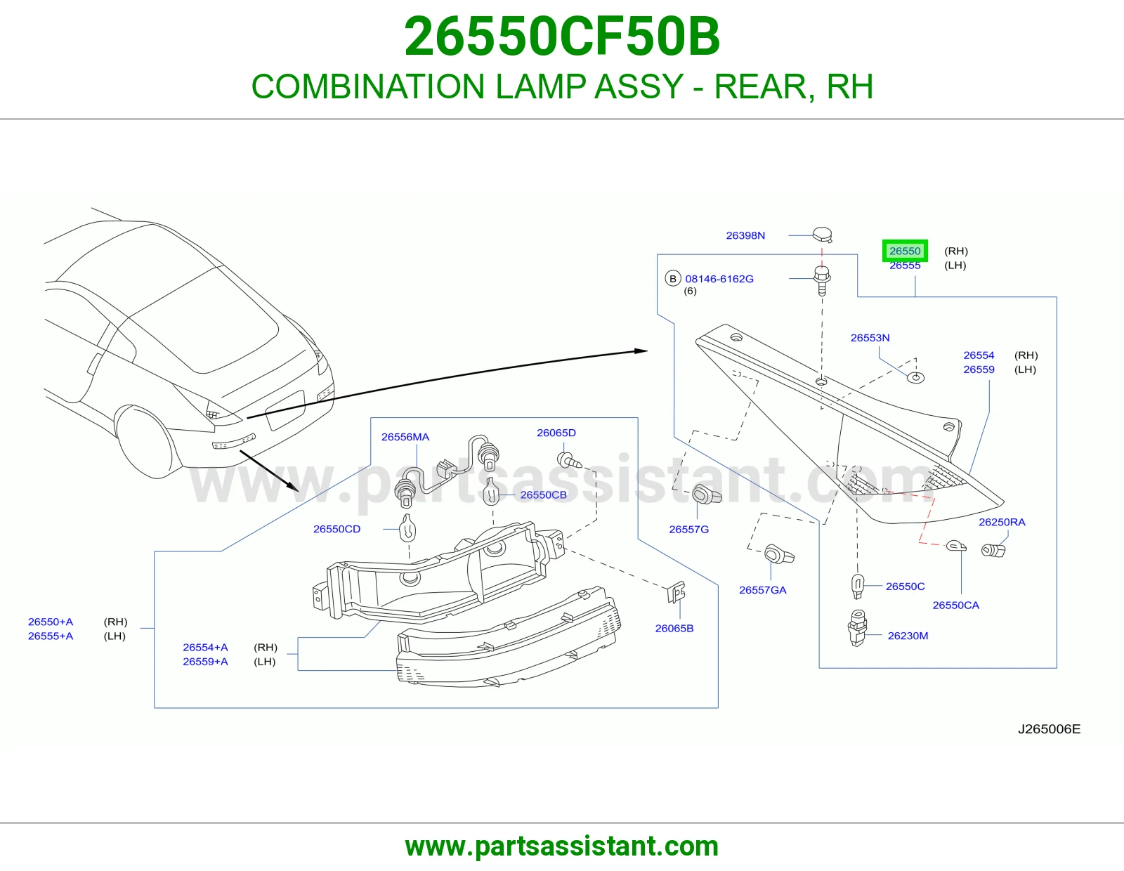 اشاره اسطب خلفي ركن يمين 26550CF50B