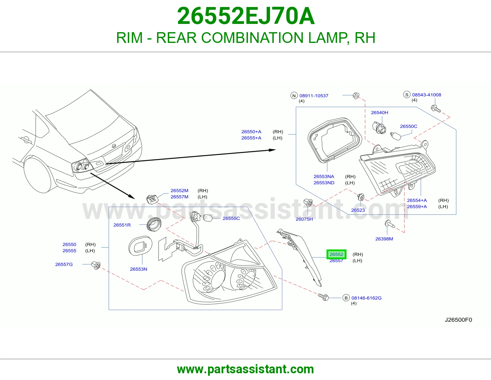 جنط اسطب خلفي يمين 26552EJ70A