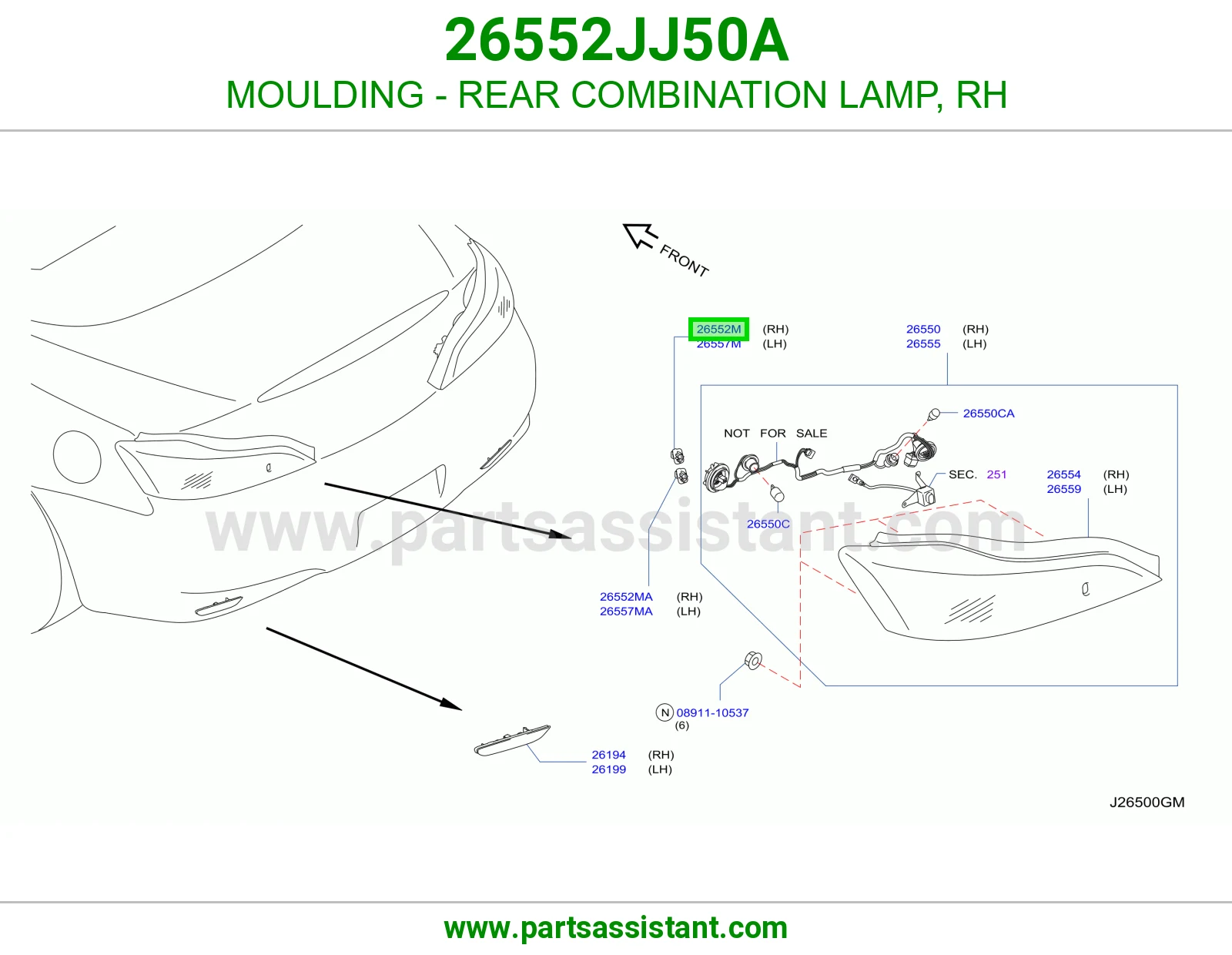 زيق اسطب خلفي يمين 26552JJ50A