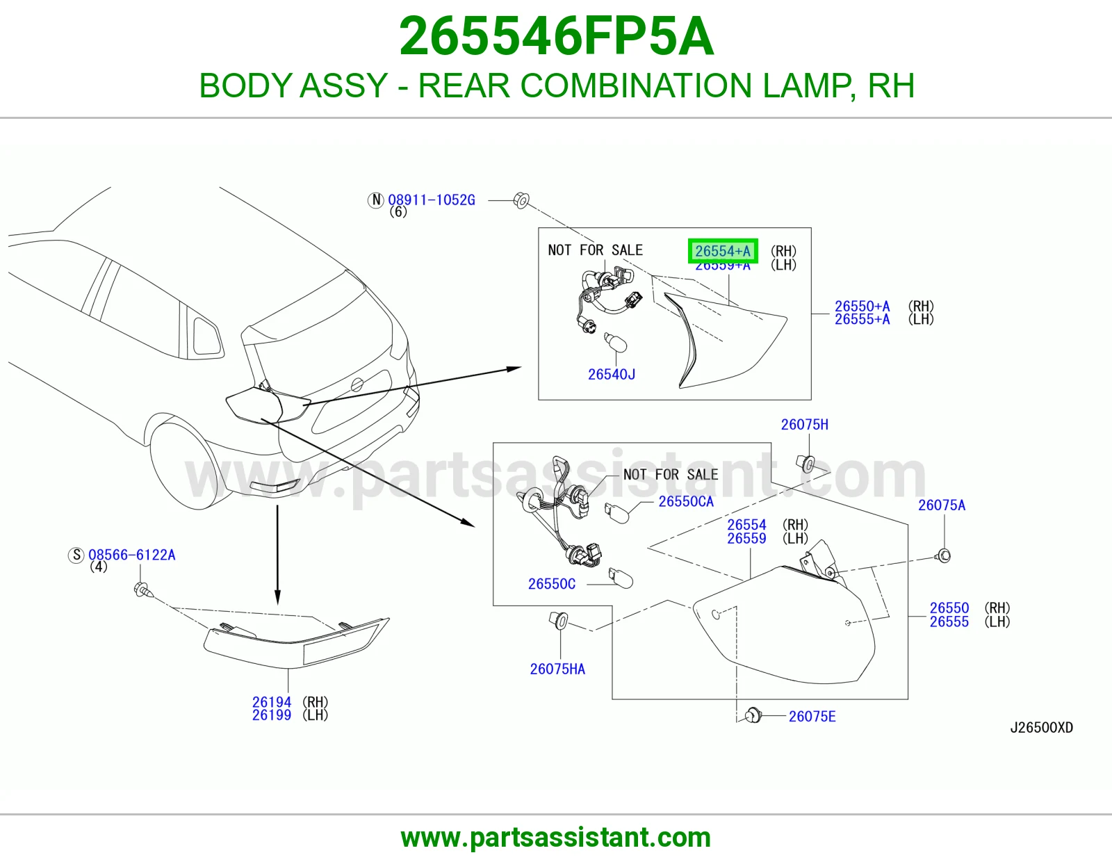 جرم اسطب خلفي يمين 265546FP5A