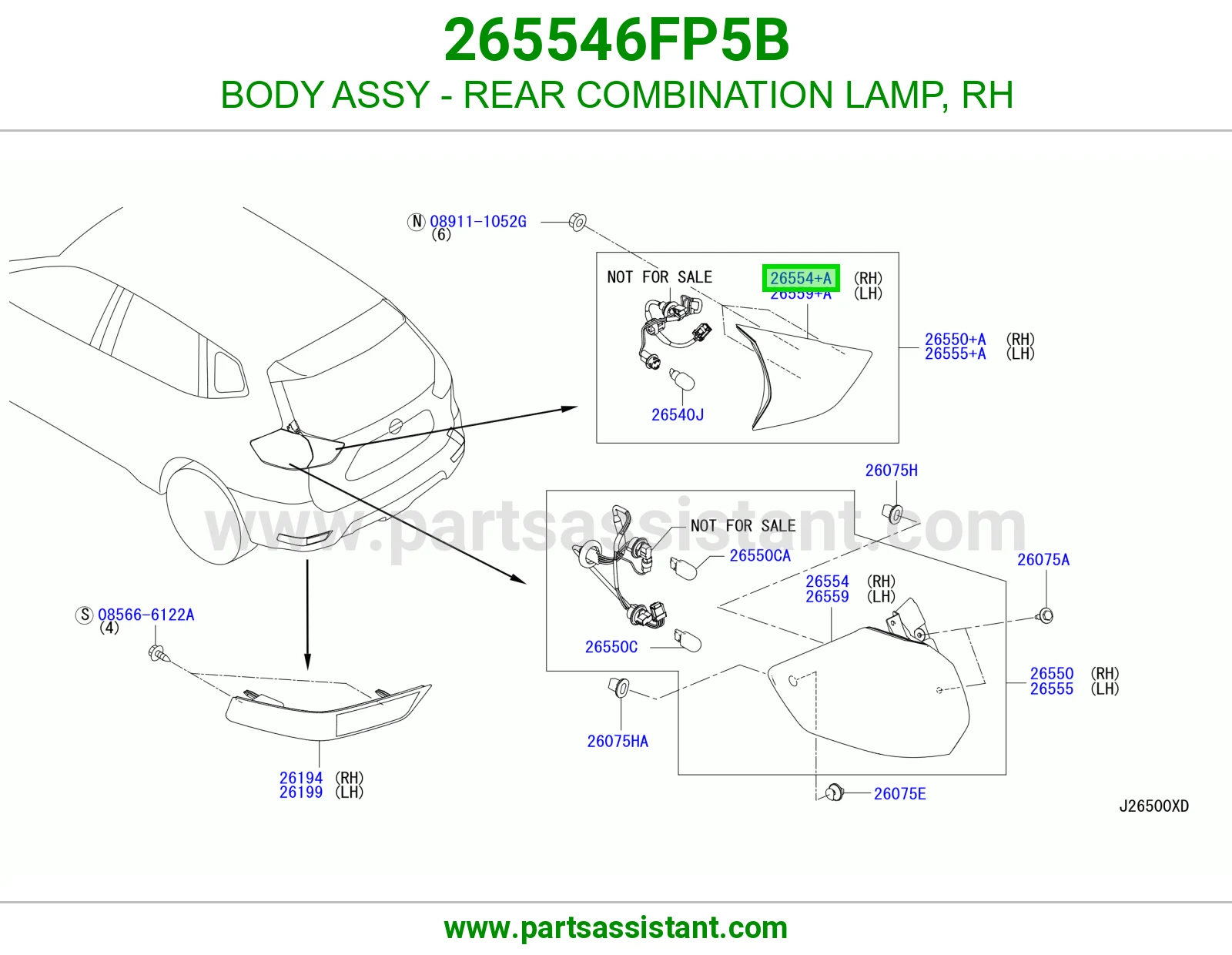 جرم اسطب خلفي يمين 265546FP5B