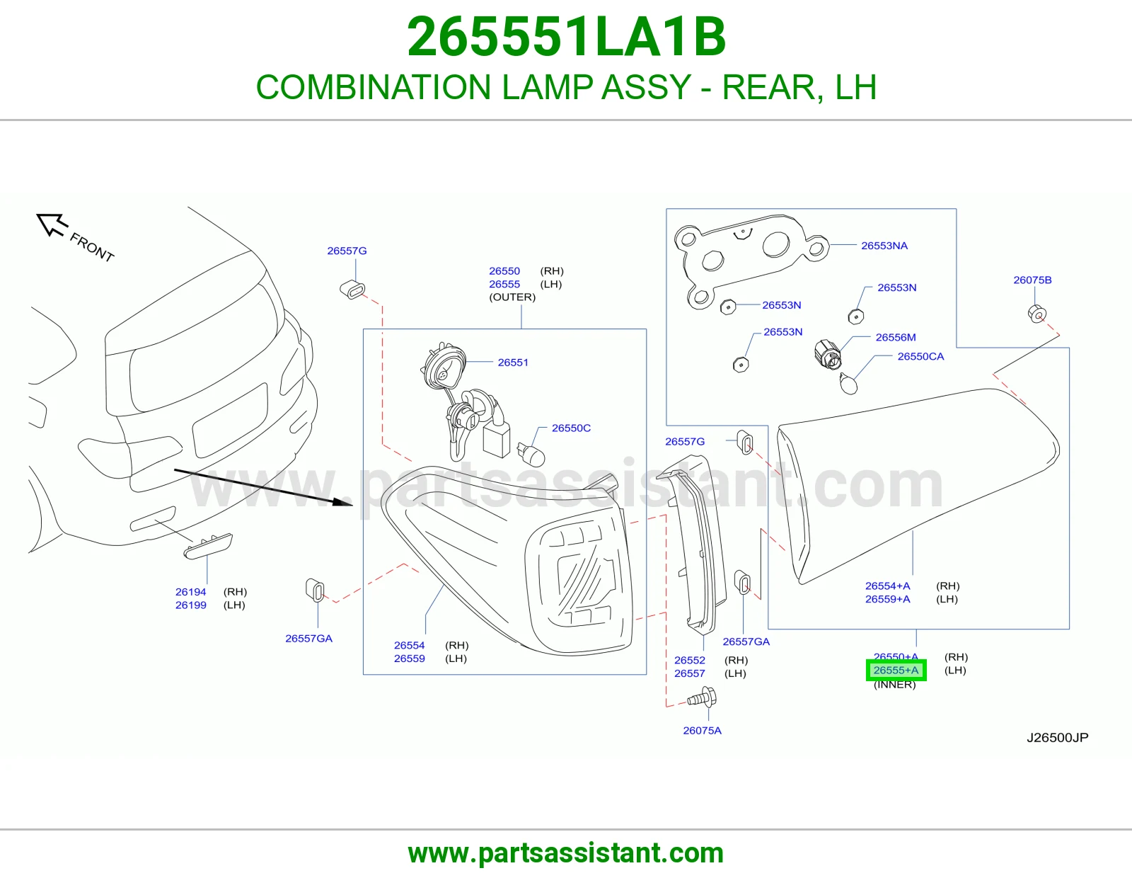 اسطب خلفي يسار 265551LA1B