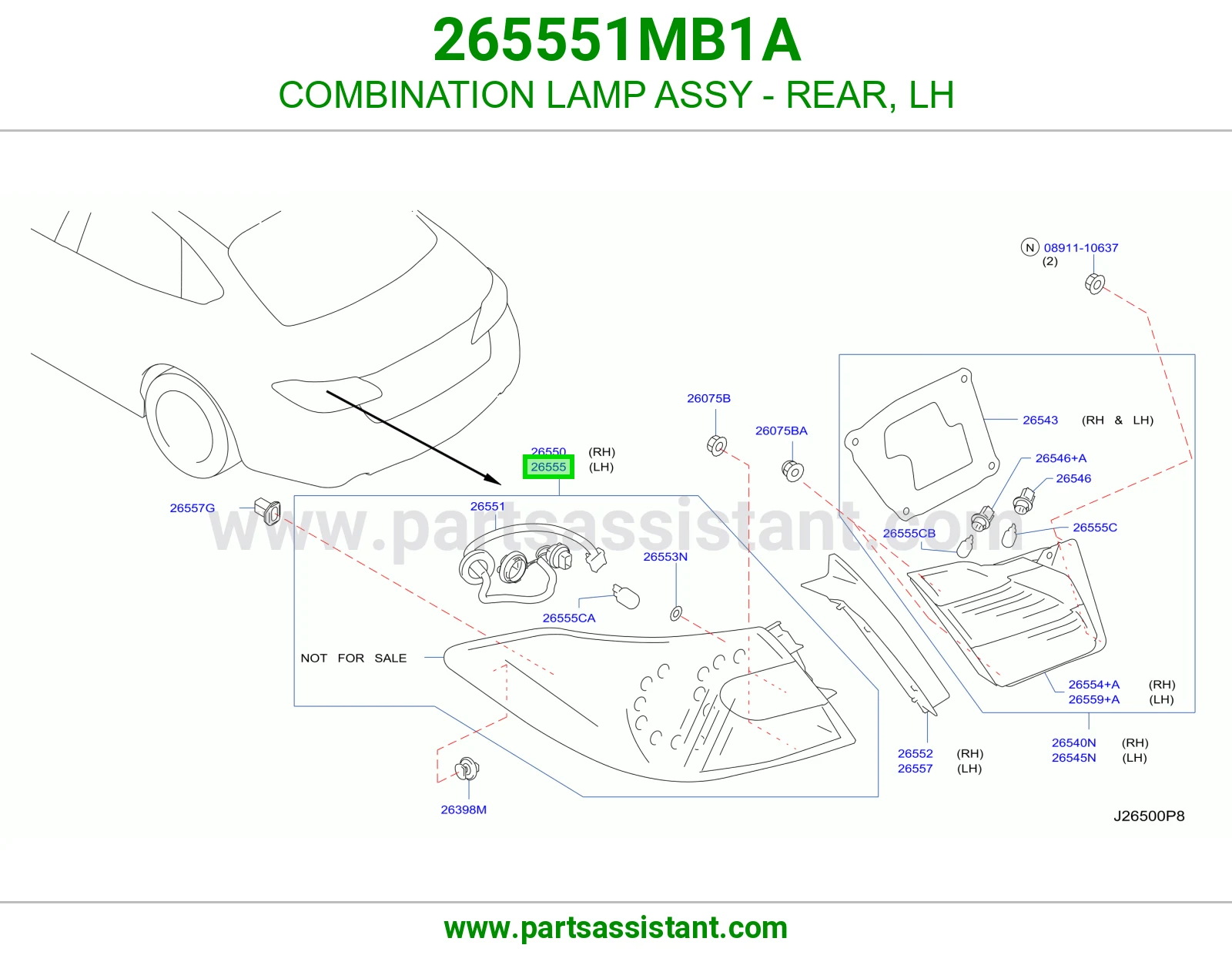 اسطب خلفي يسار 265551MB1A