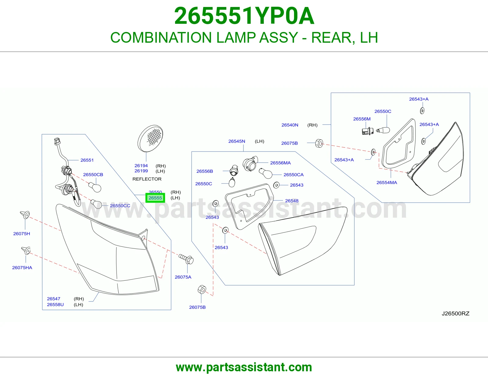اسطب خلفي يسار 265551YP0A