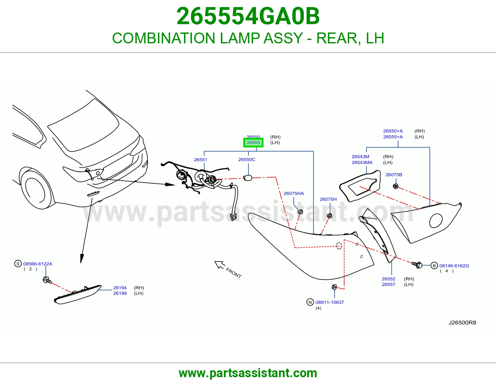 اسطب خلفي يسار 265554GA0B