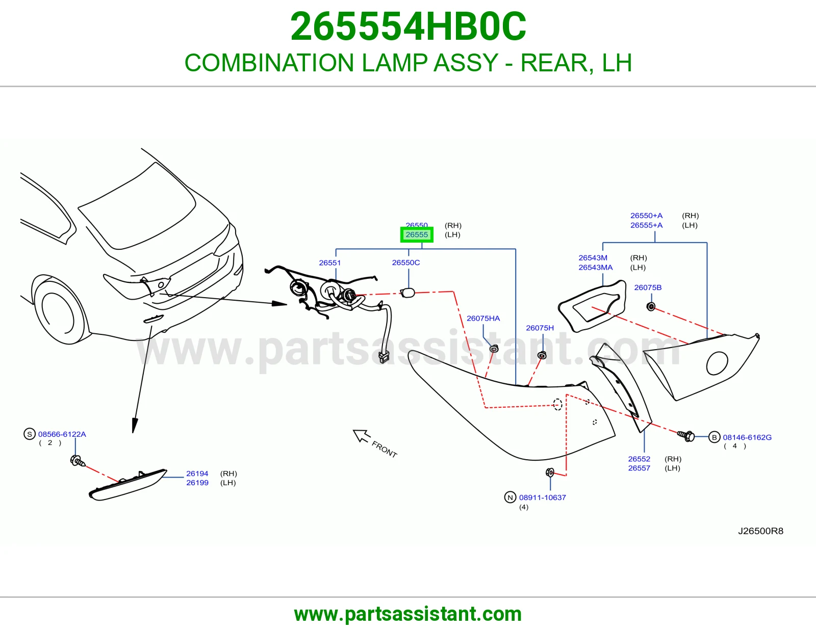 اسطب خلفي يسار 265554HB0C
