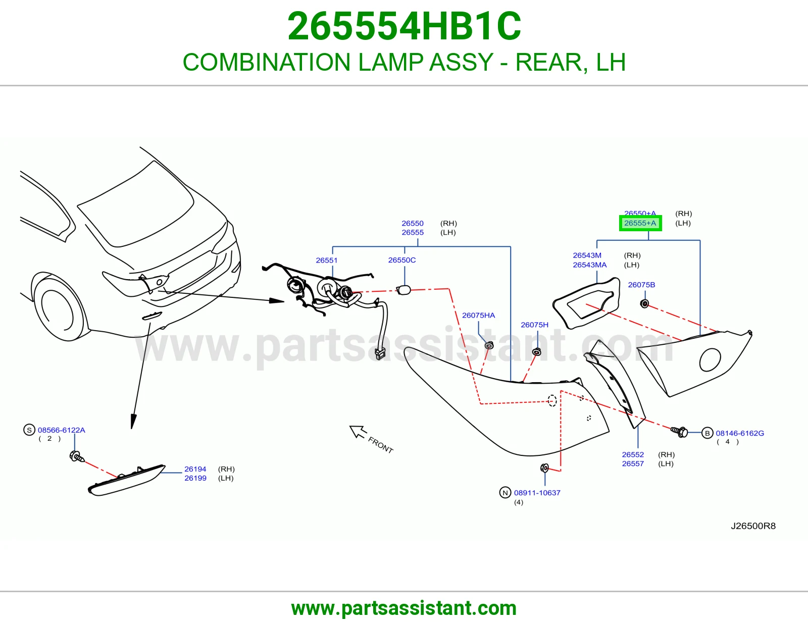 اسطب خلفي يسار 265554HB1C