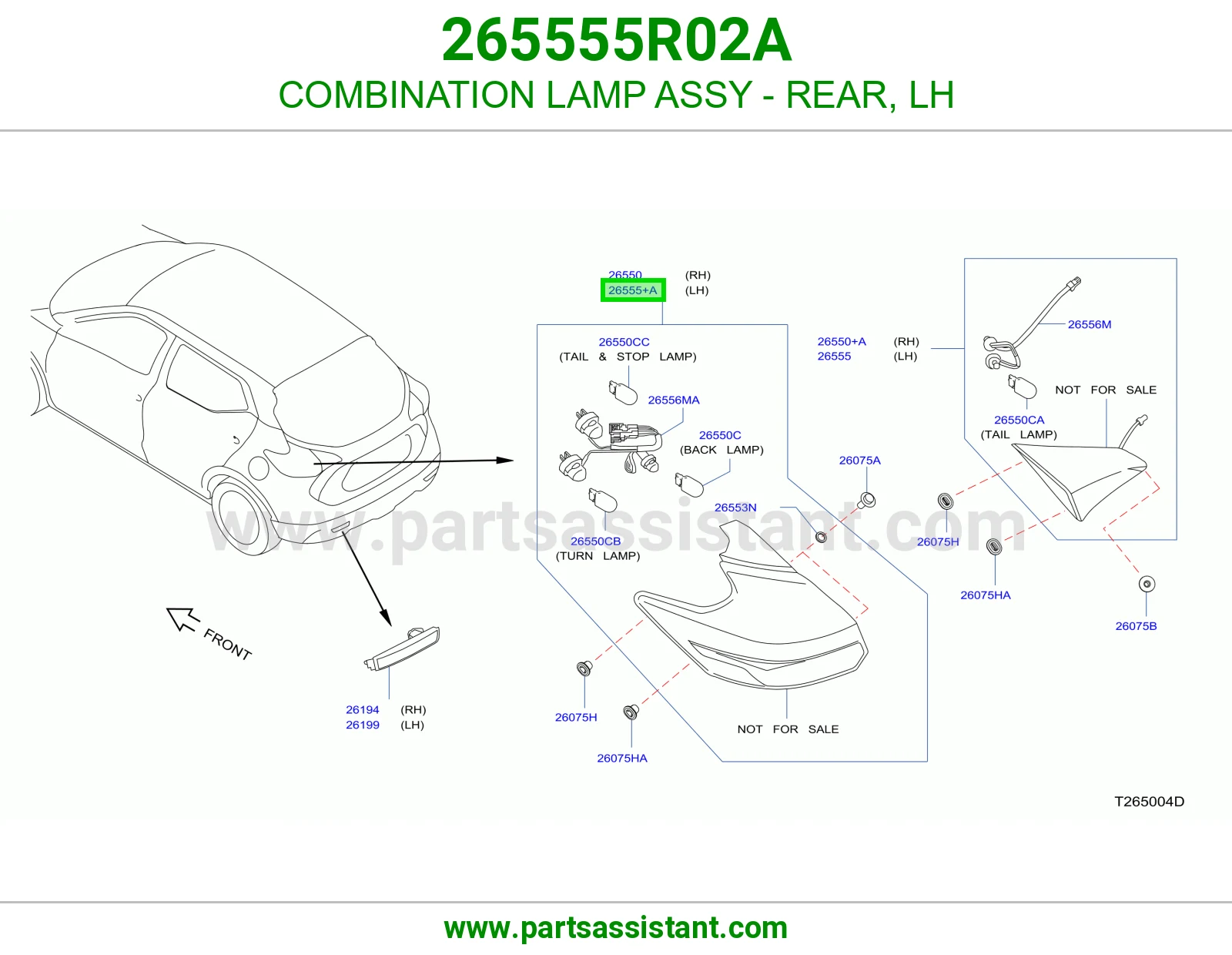 اسطب خلفي يسار 265555R02A