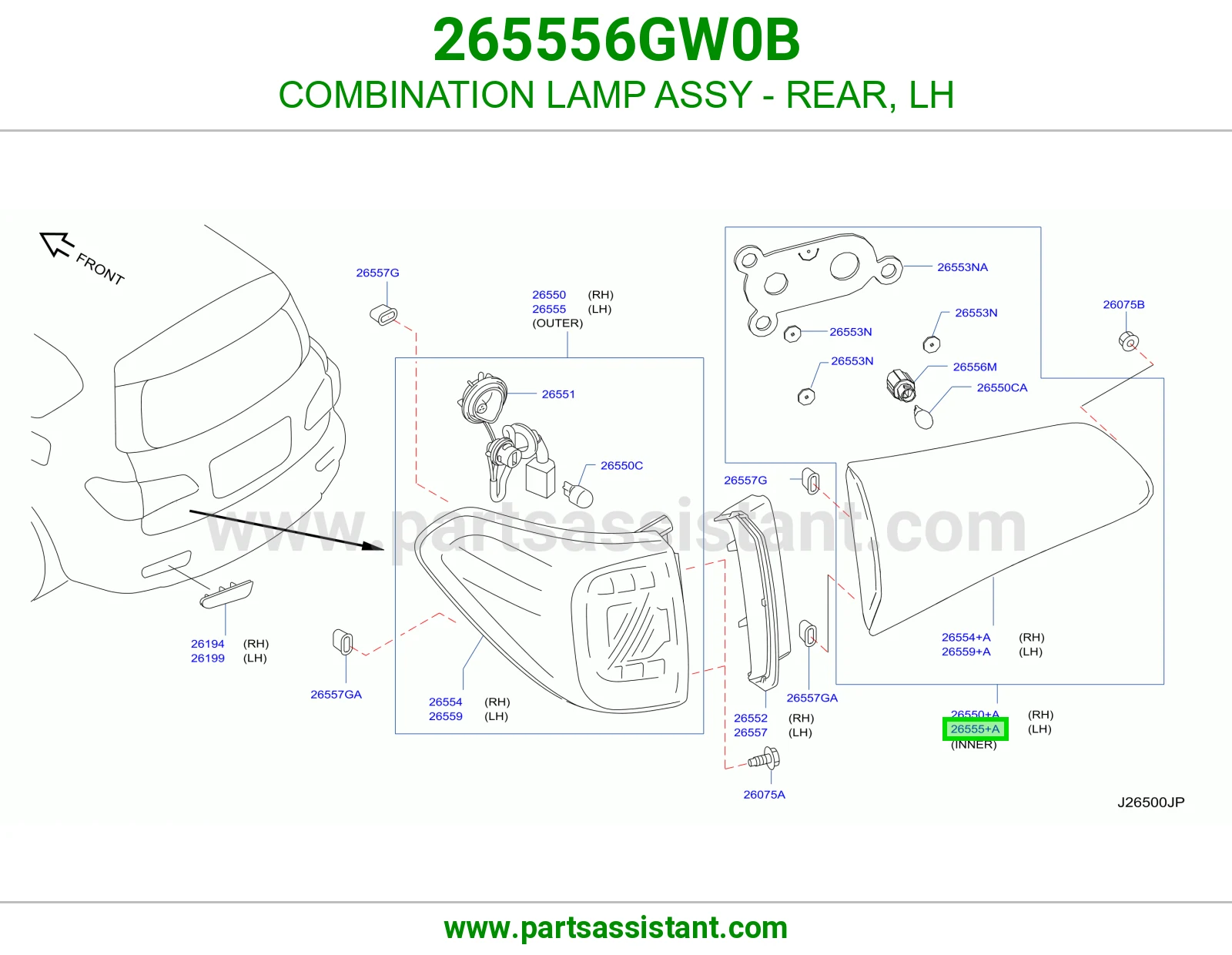اسطب خلفي يسار 265556GW0B