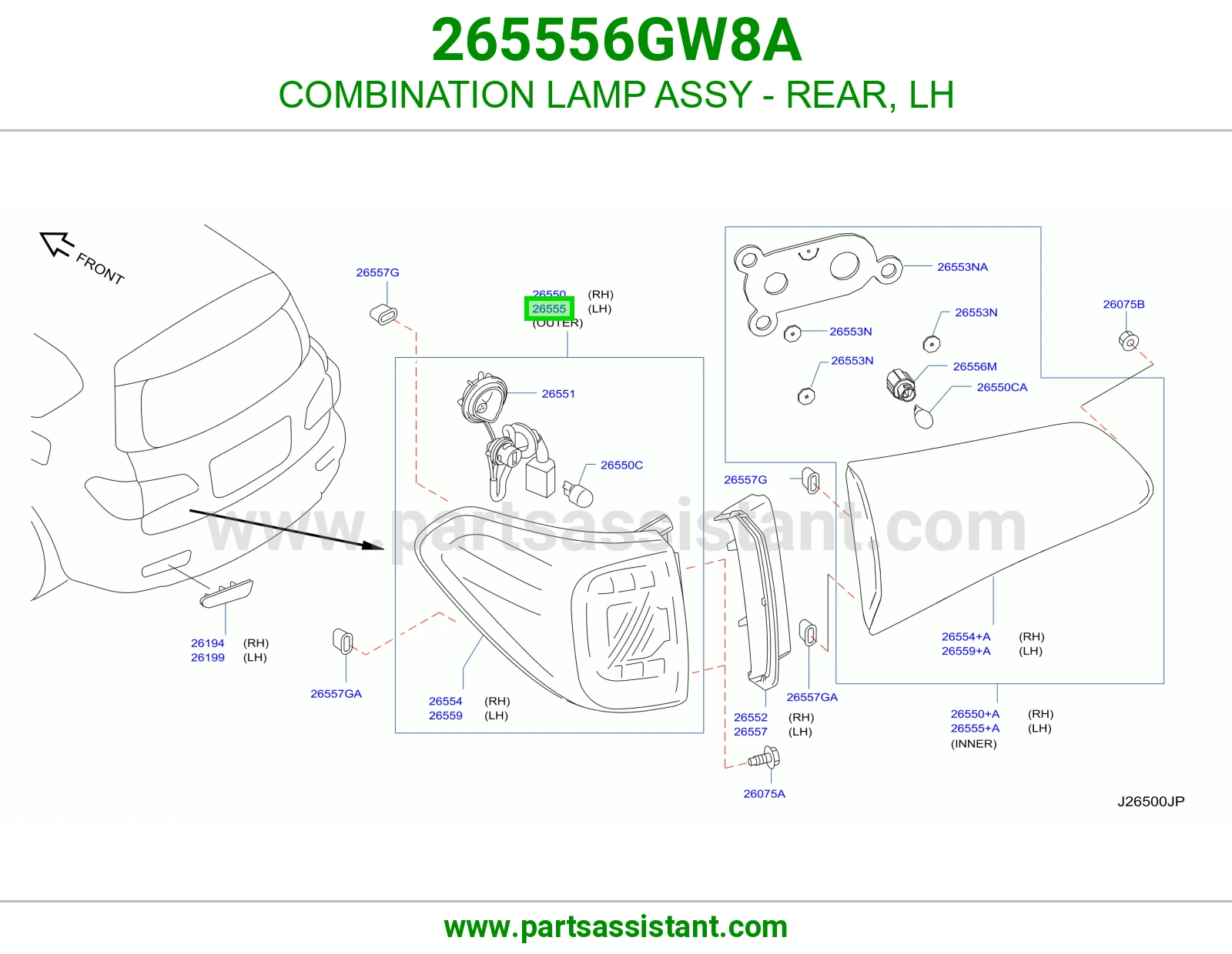 اسطب خلفي يسار 265556GW8A