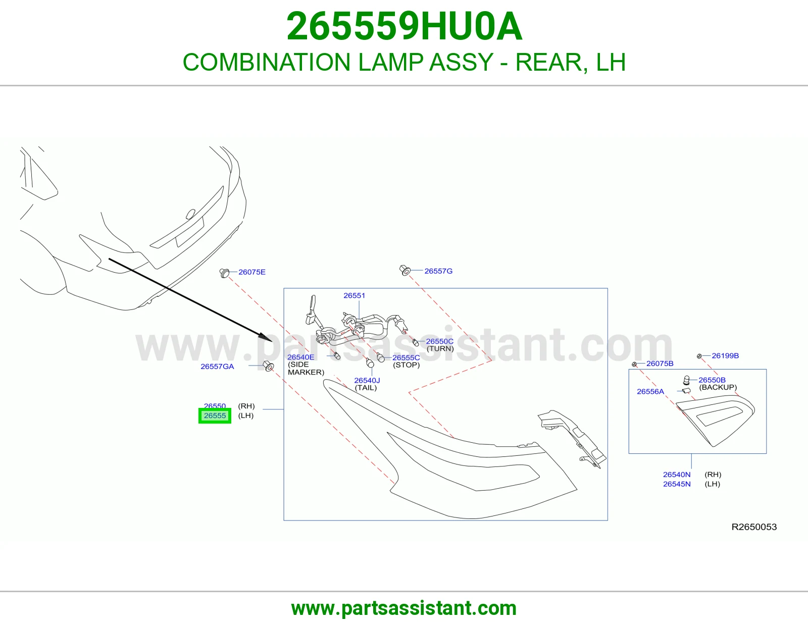 اسطب خلفي يسار 265559HU0A
