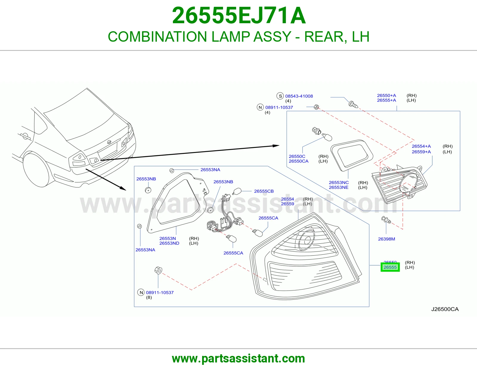 اسطب خلفي يسار 26555EJ71A