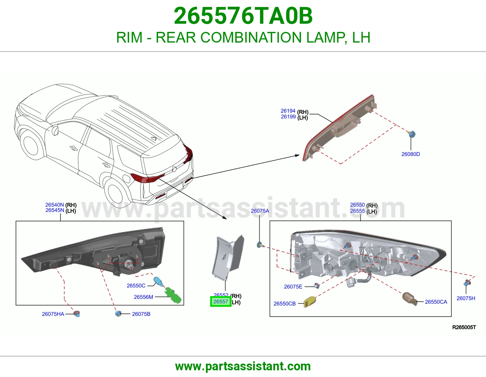 جنط اسطب خلفي يسار 265576TA0B