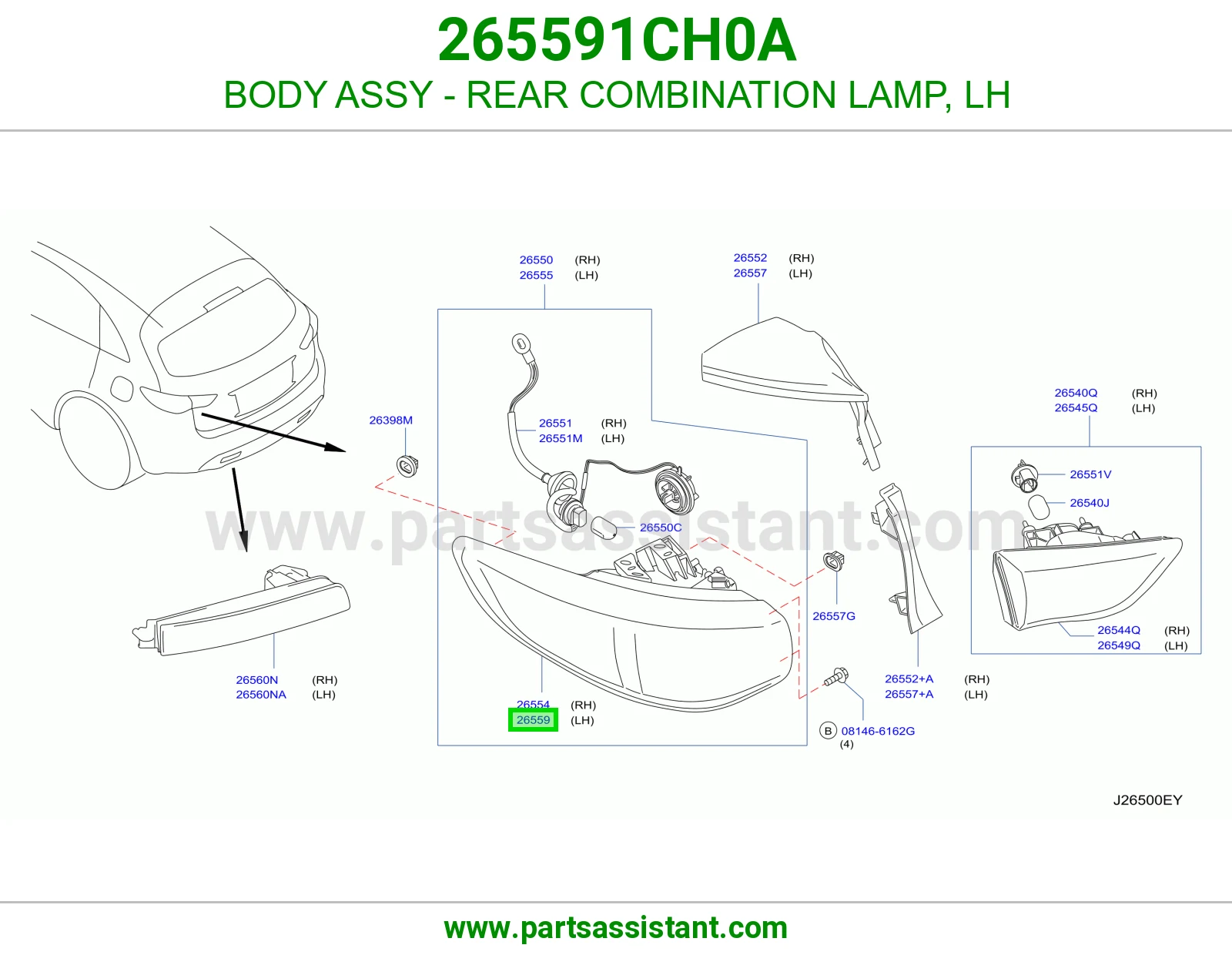 اسطب خلفي يسار 265591CH0A