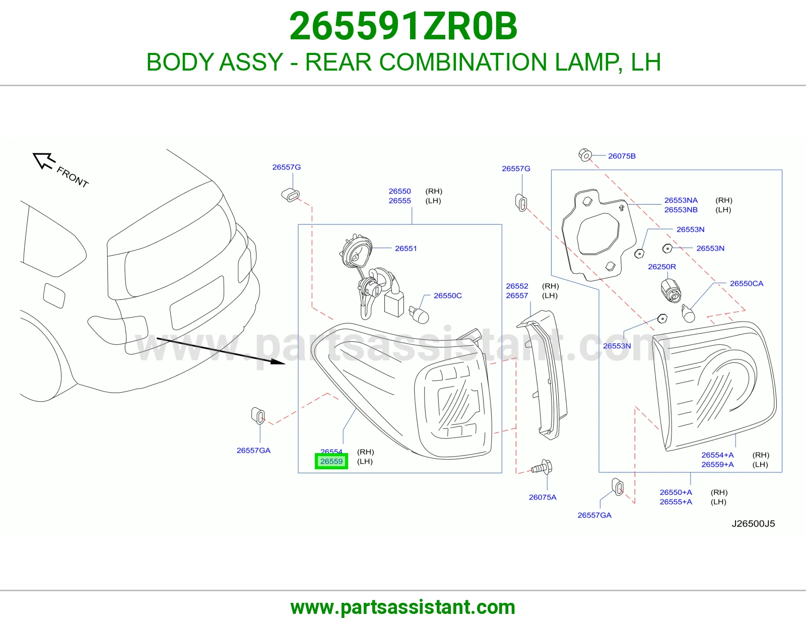 اسطب خلفي يسار 265591ZR0B