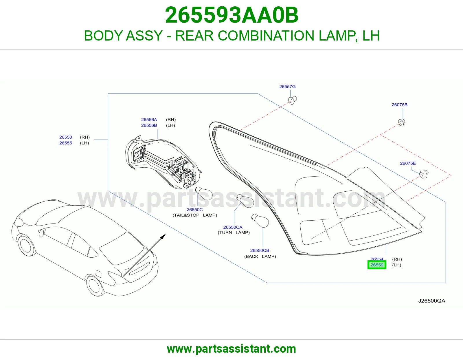 اسطب خلفي يسار 265593AA0B