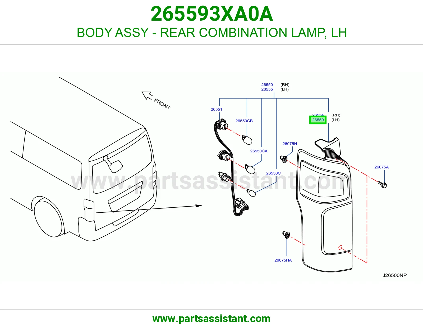 اسطب خلفي يسار 265593XA0A