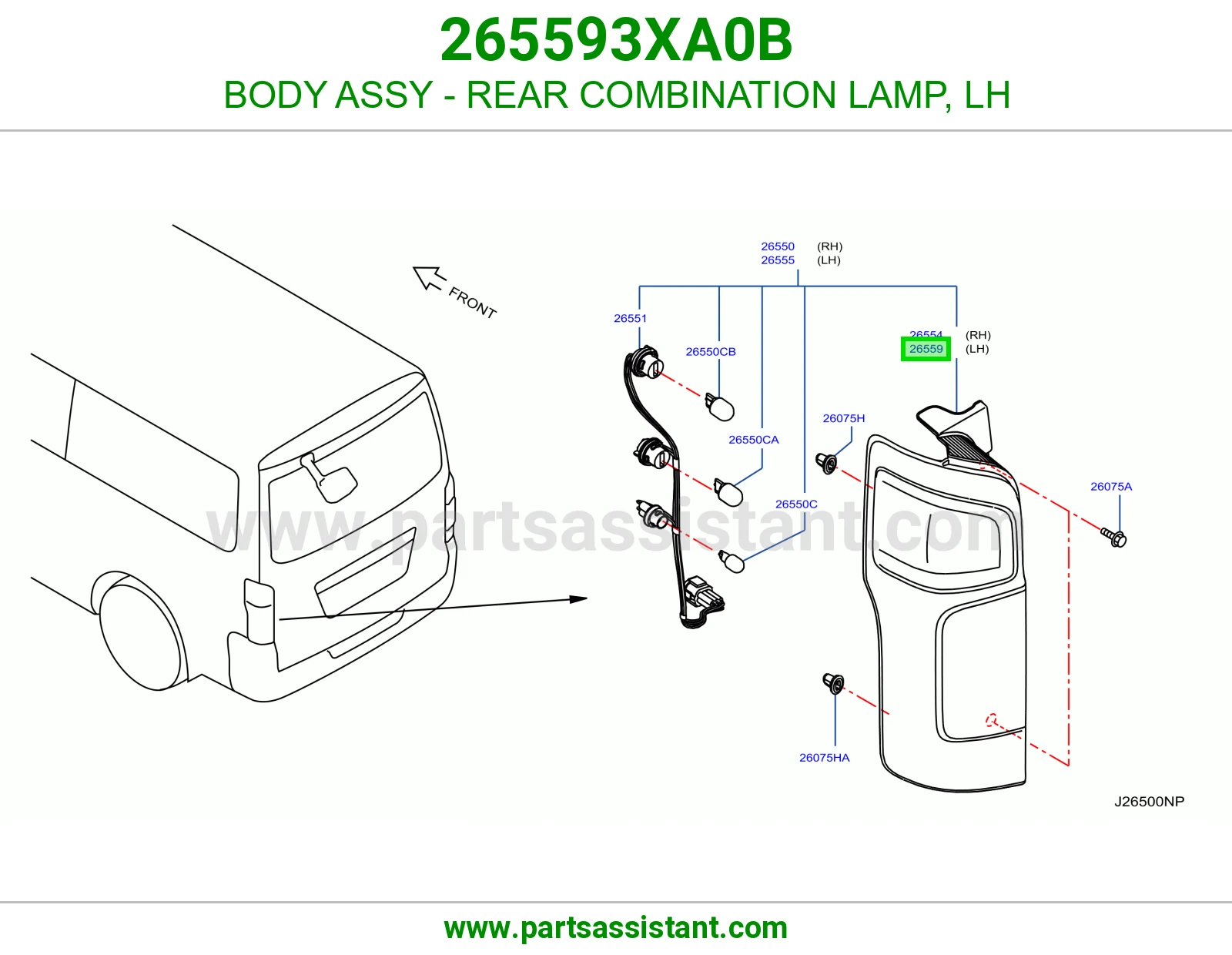اسطب خلفي يسار 265593XA0B
