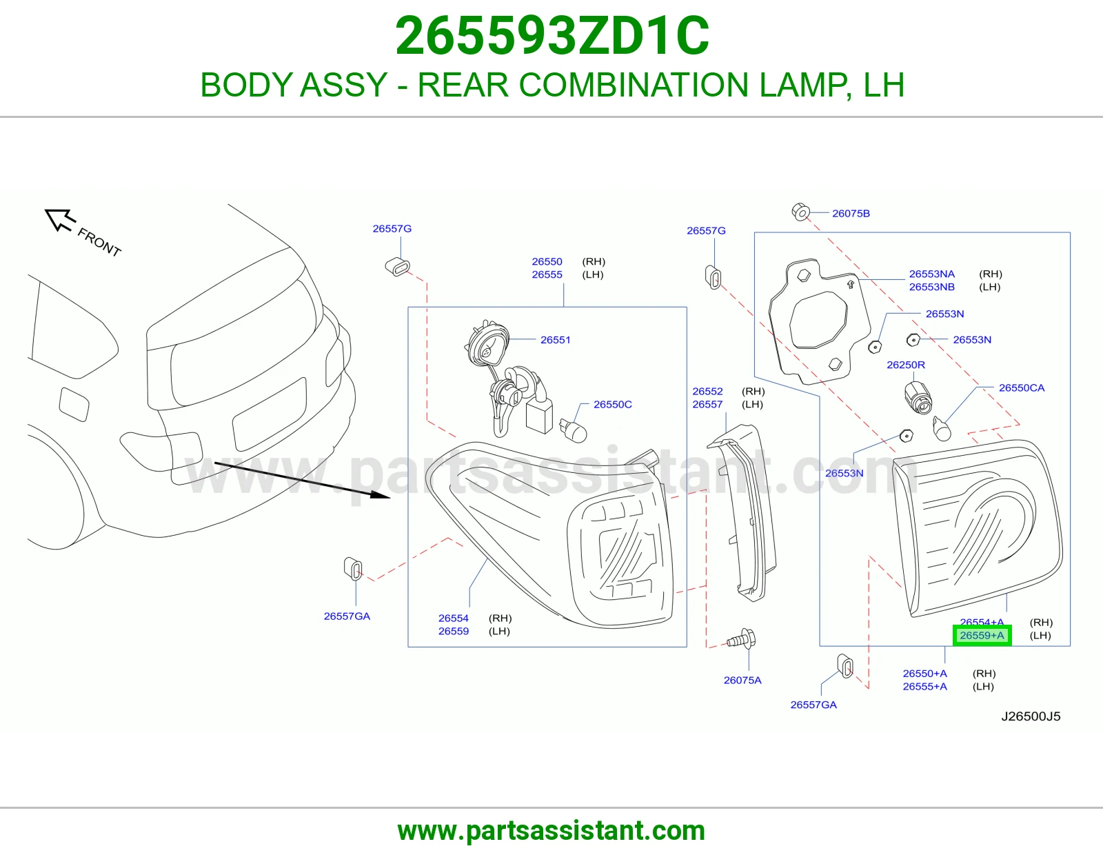 جرم اسطب خلفي يسار 265593ZD1C