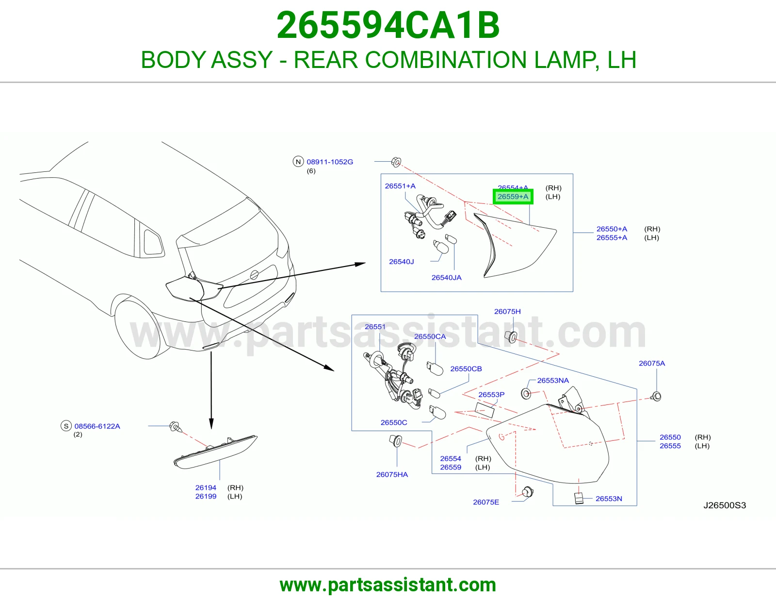 جرم اسطب خلفي يسار 265594CA1B