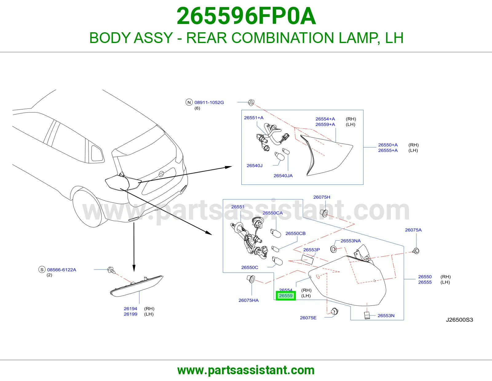اسطب خلفي يسار 265596FP0A
