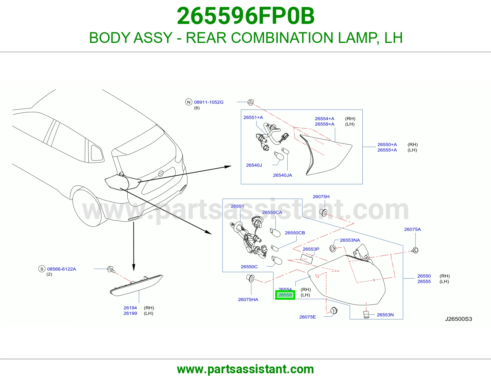 اسطب خلفي يسار 265596FP0B