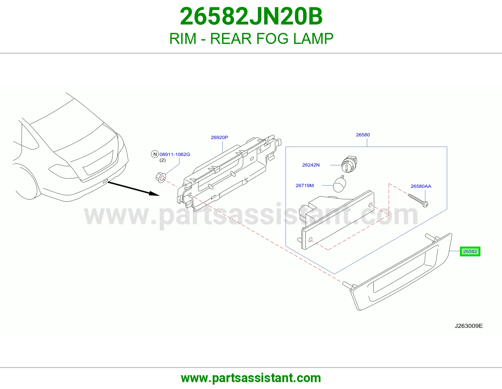 جنط كشاف صدام خلفي 26582JN20B
