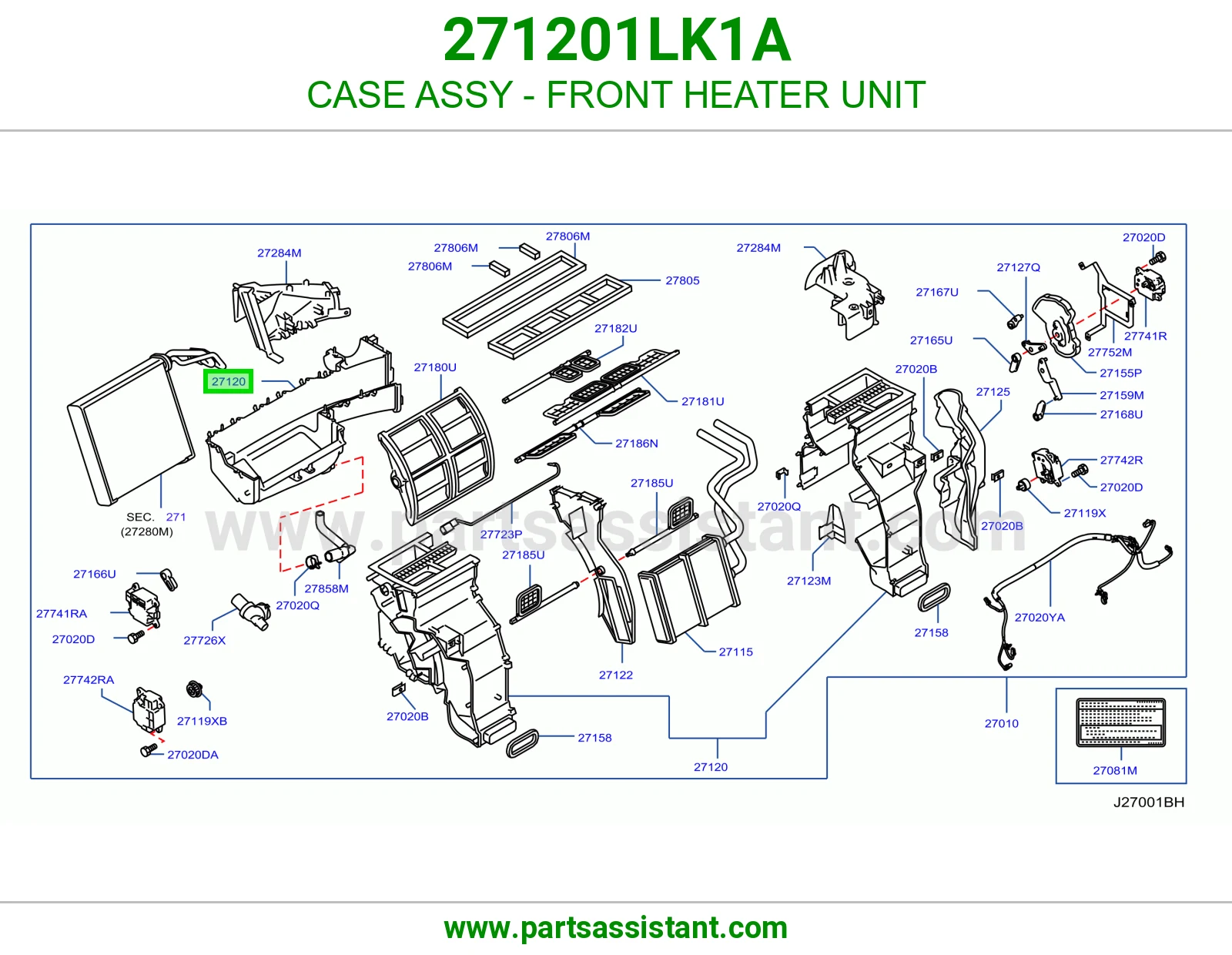 جرم مكيف ثلاجه كامل 271201LK1A