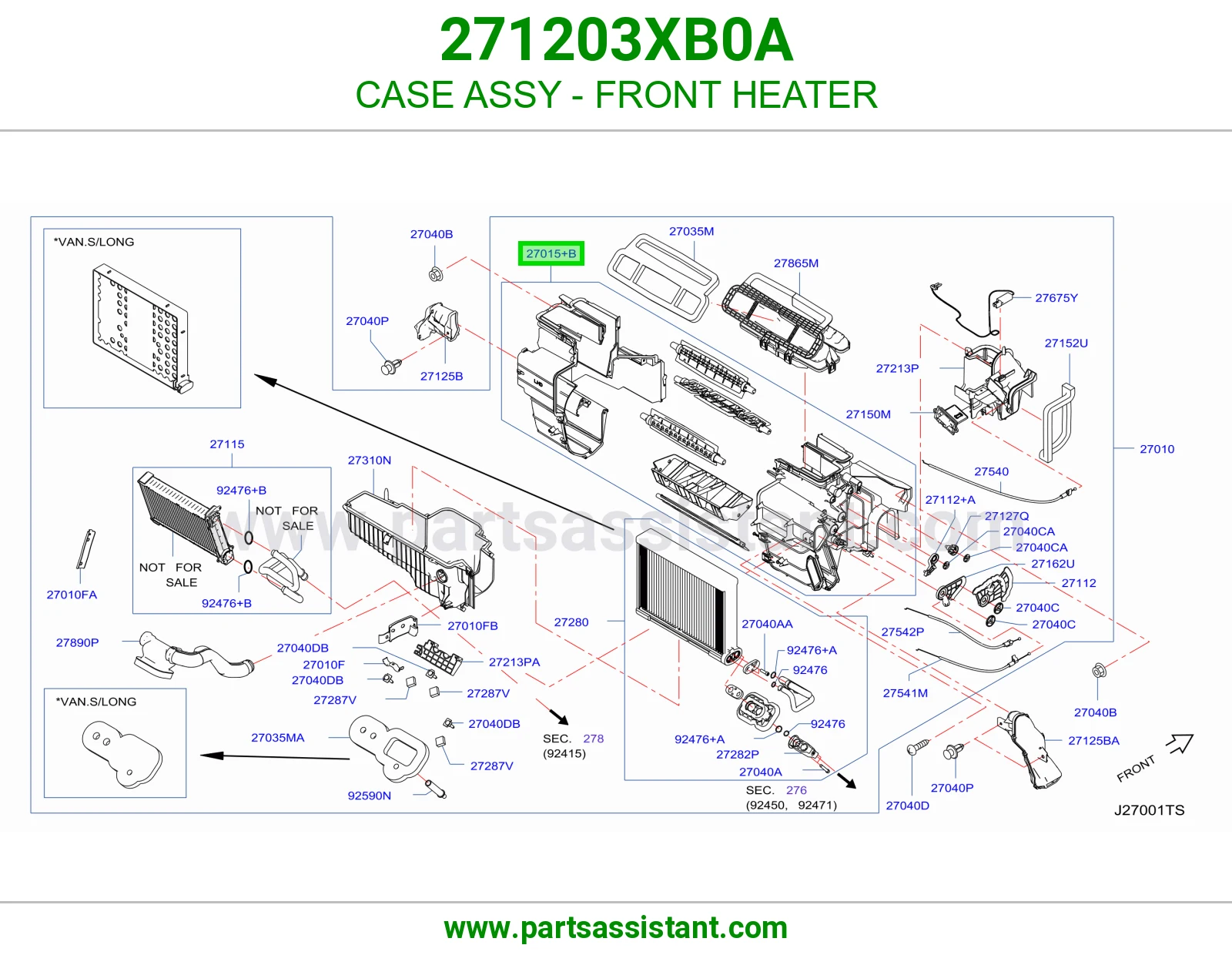 علبة دفاية أمامية كاملة 271203XB0A