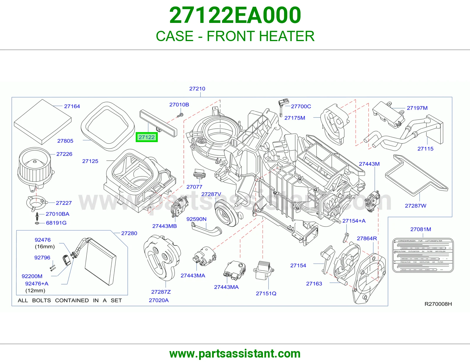 علبة دفاية أمامية 27122EA000