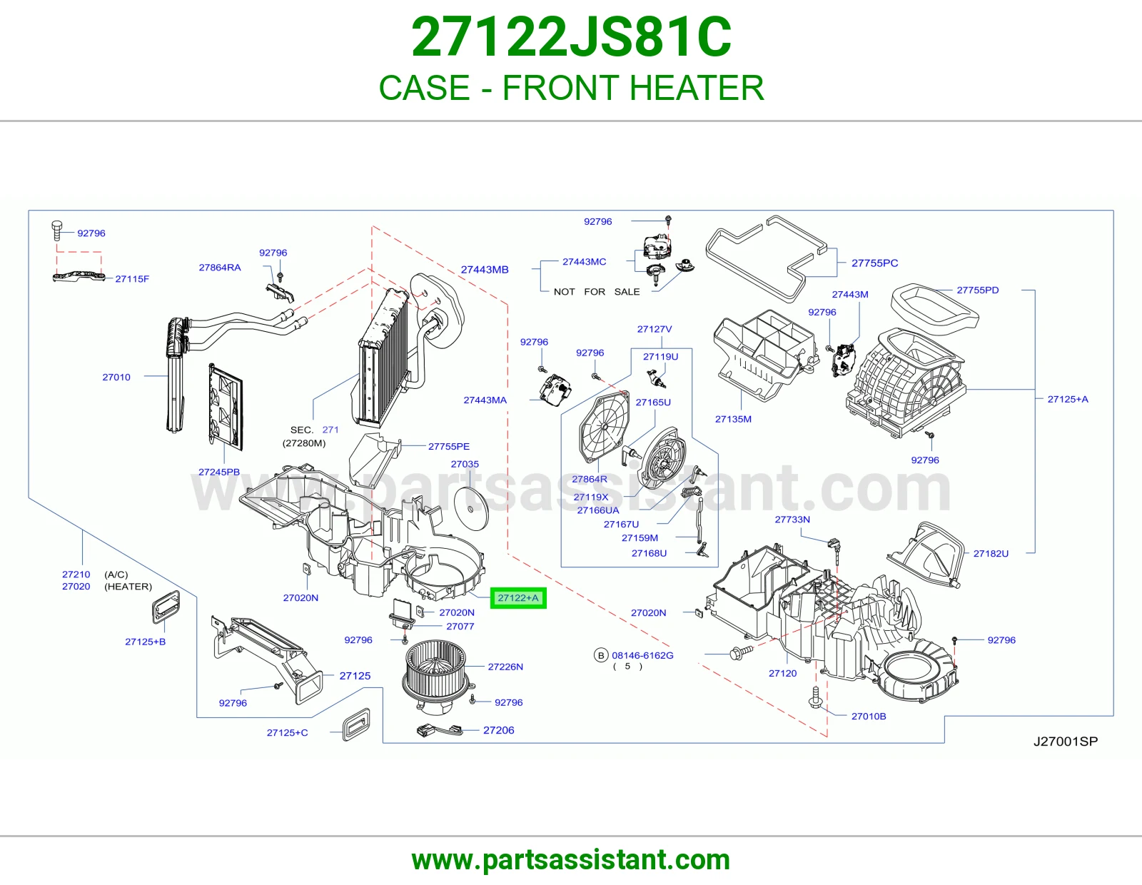 علبة دفاية أمامية 27122JS81C
