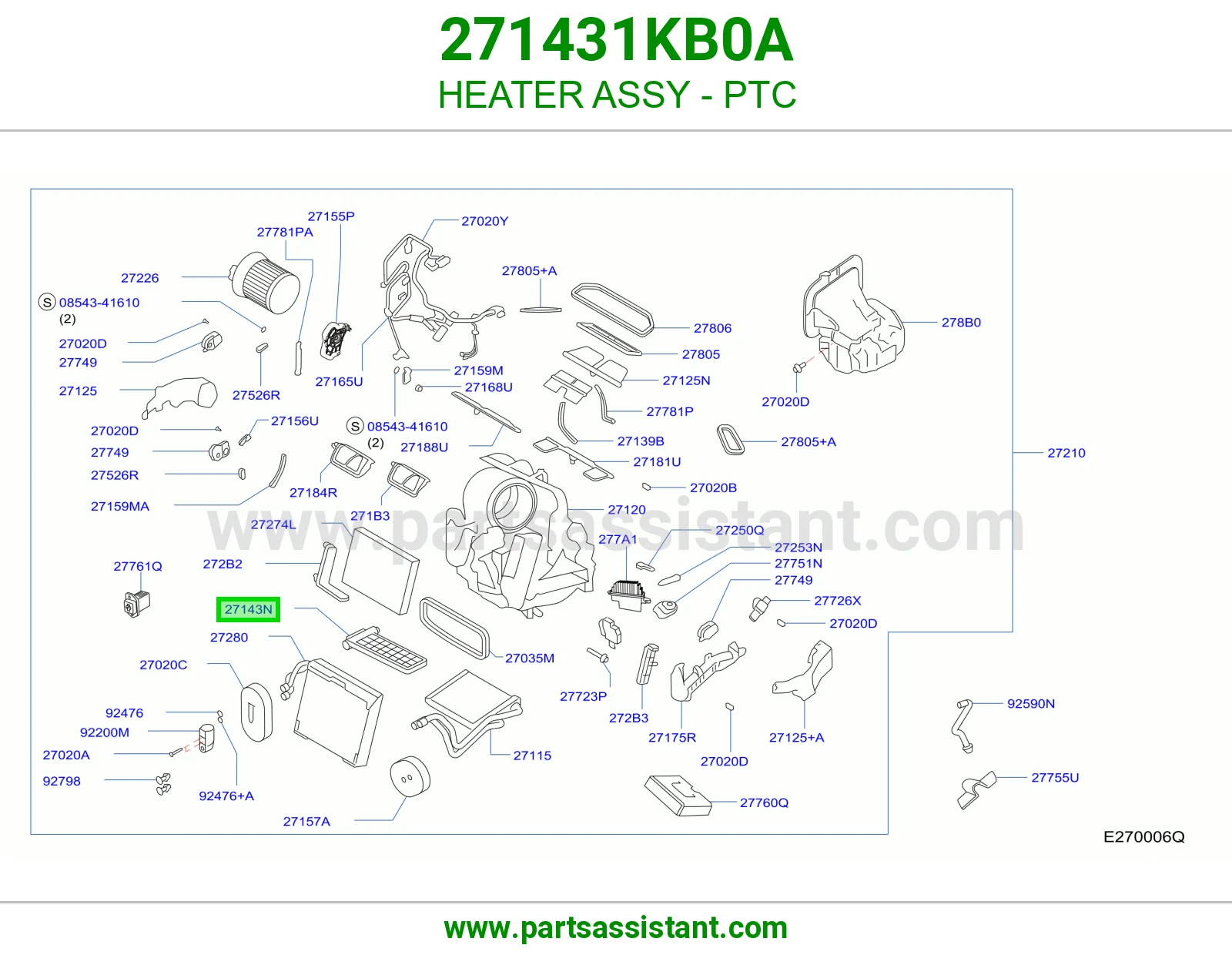 دفاية PTC كاملة 271431KB0A
