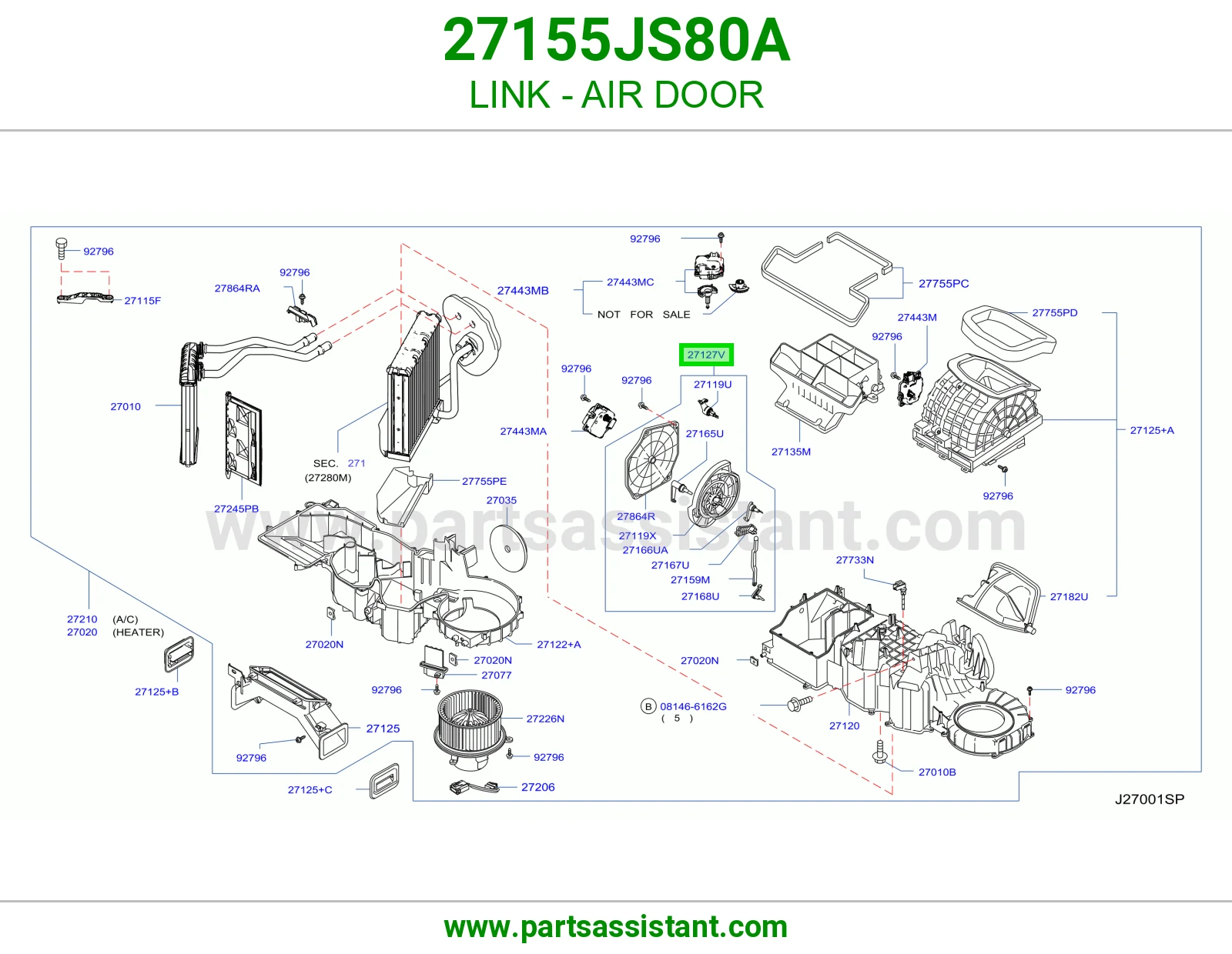 وصلة بوابة الهواء 27155JS80A