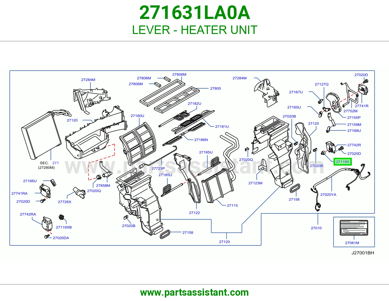 ترس قسام موزع مكيف 271631LA0A