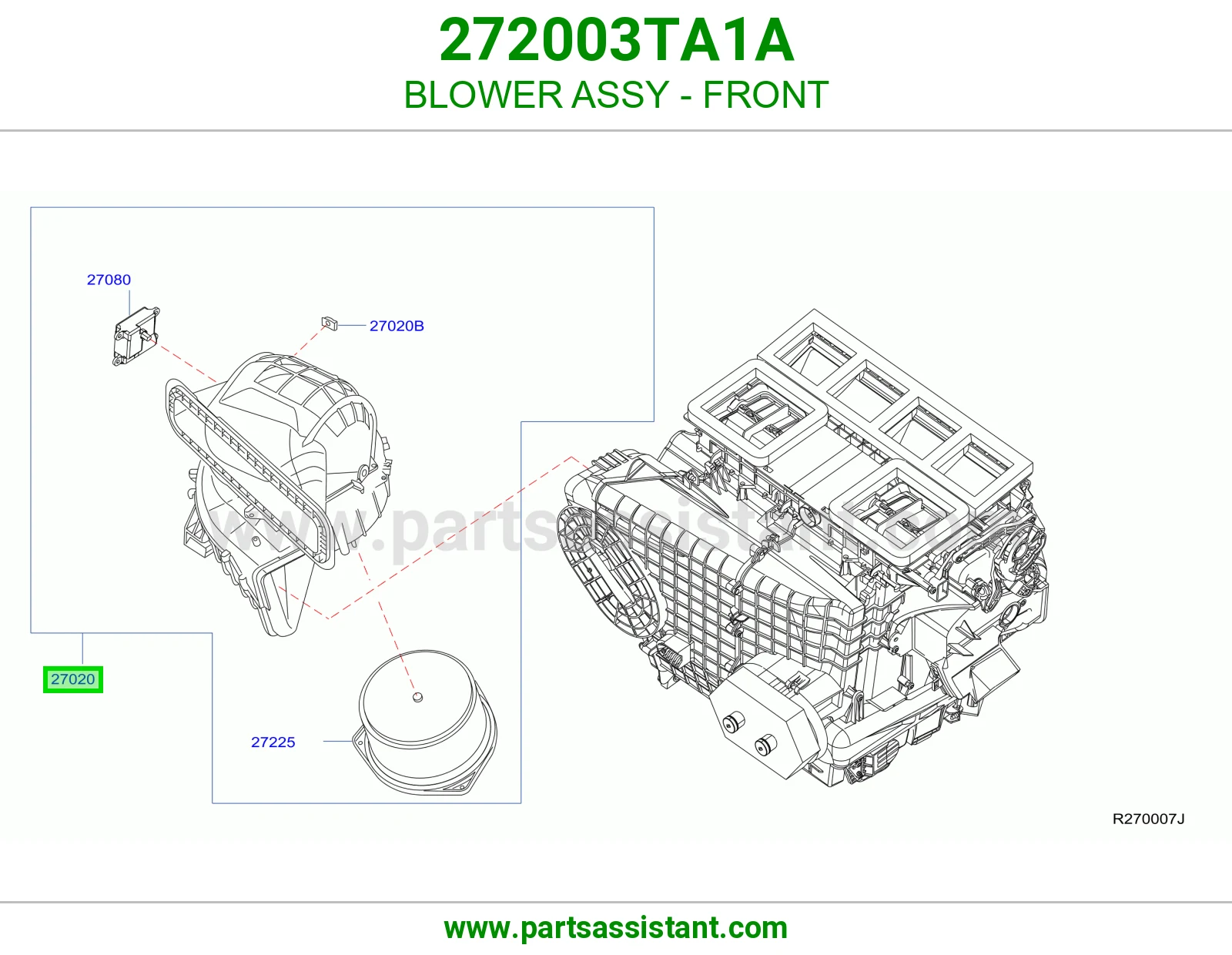 مروحة مكيف أمامي كاملة 272003TA1A