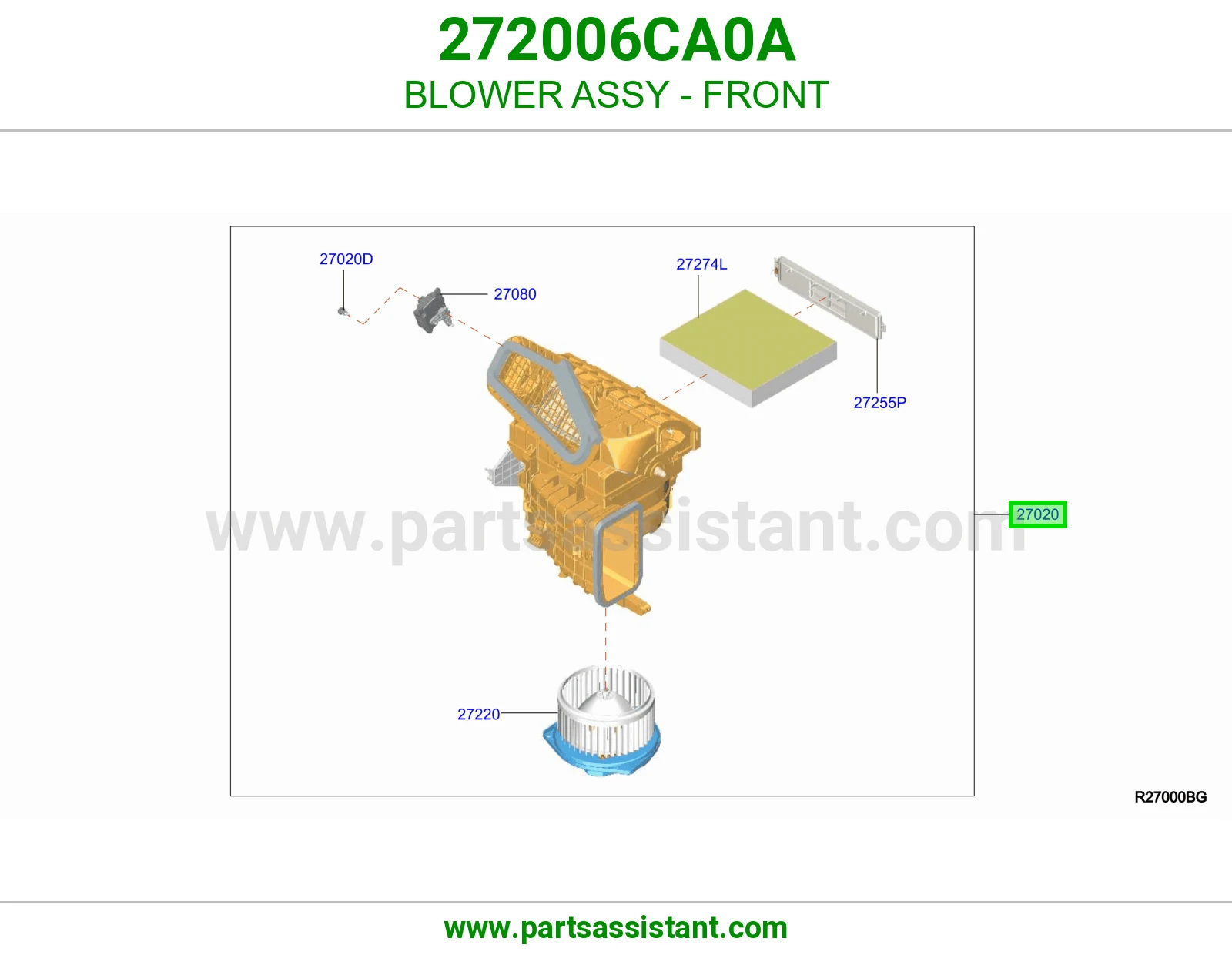 مروحة مكيف أمامي كاملة 272006CA0A