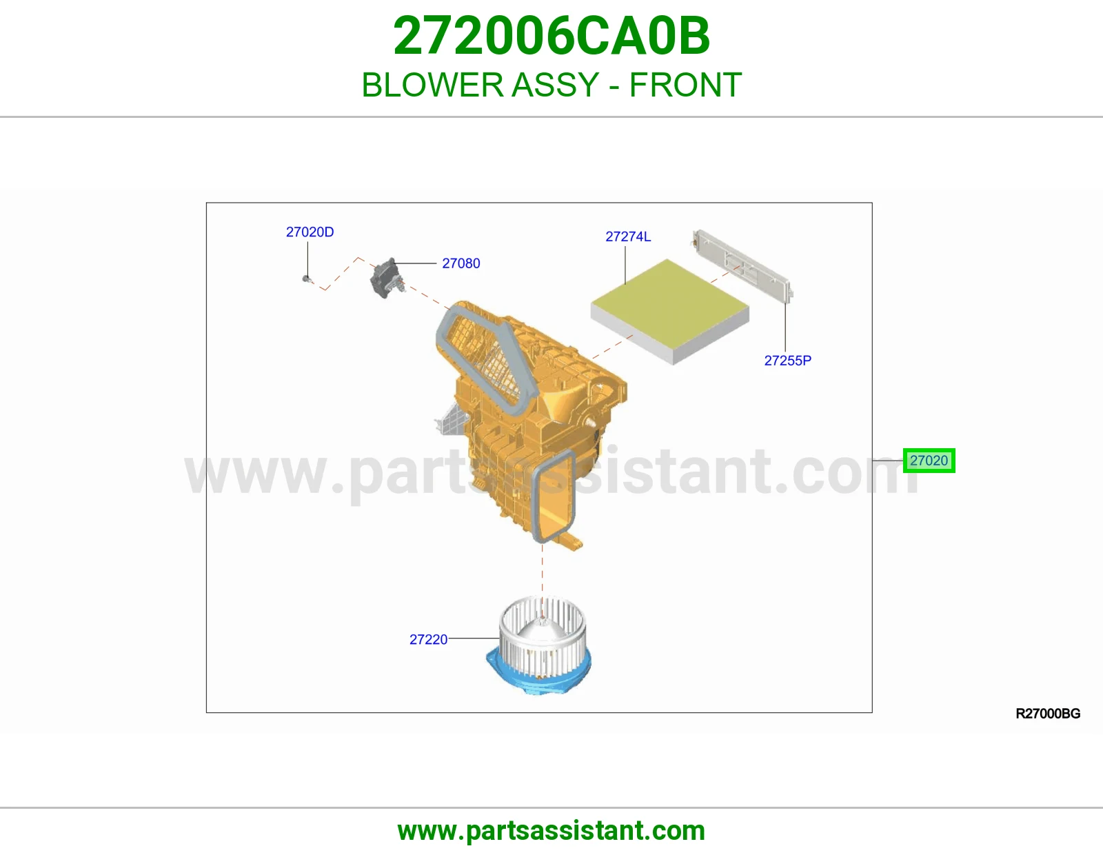 مروحة مكيف أمامي كاملة 272006CA0B