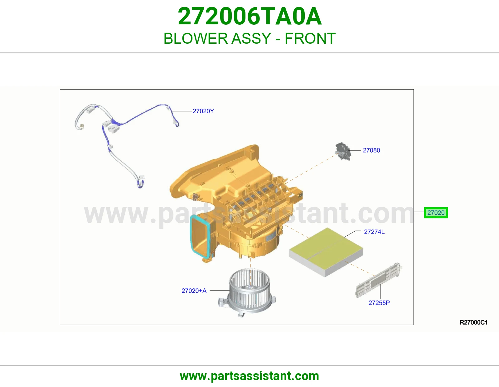 مروحة مكيف أمامي كاملة 272006TA0A
