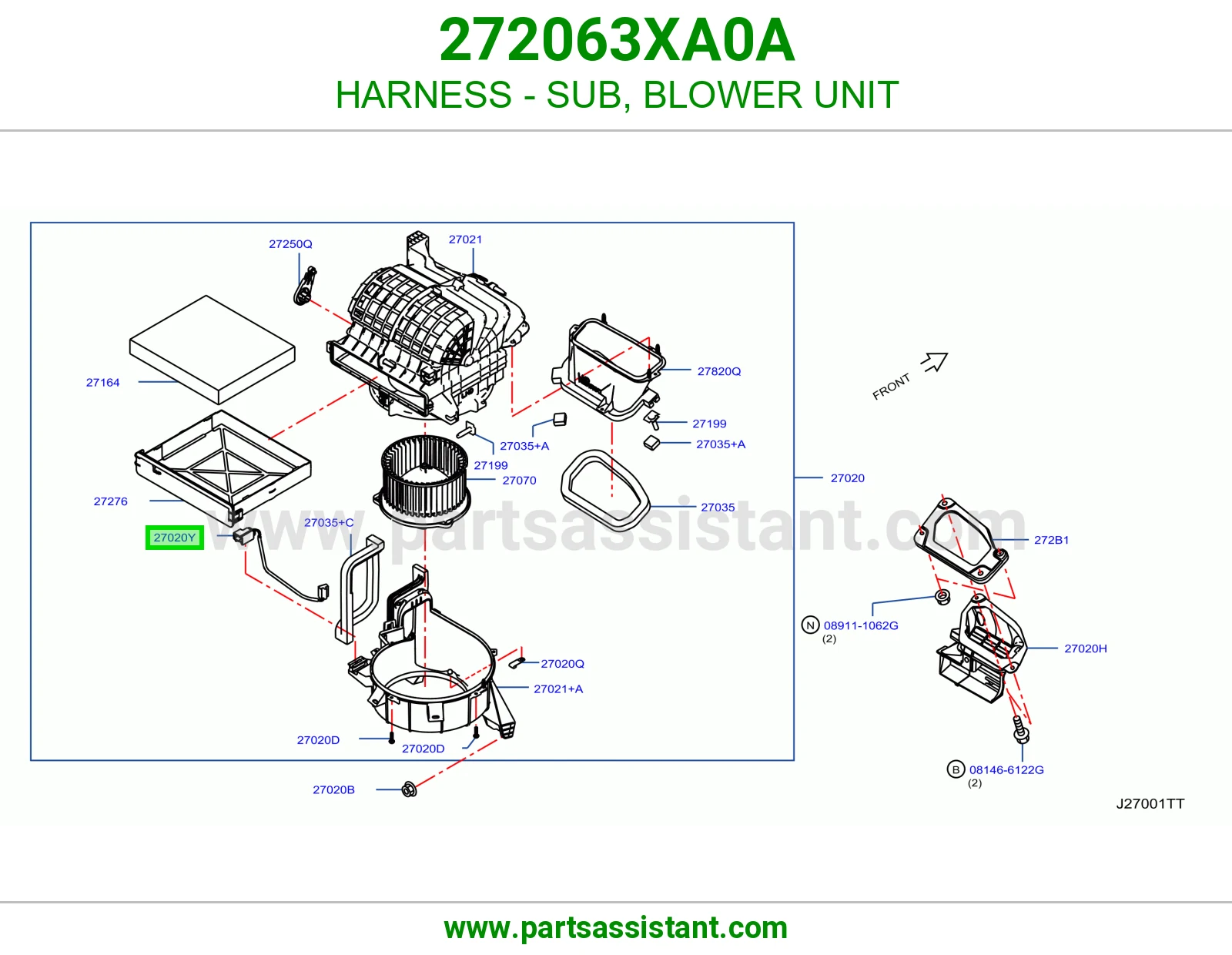 ضفيرة فرعي بلاور مكيف 272063XA0A