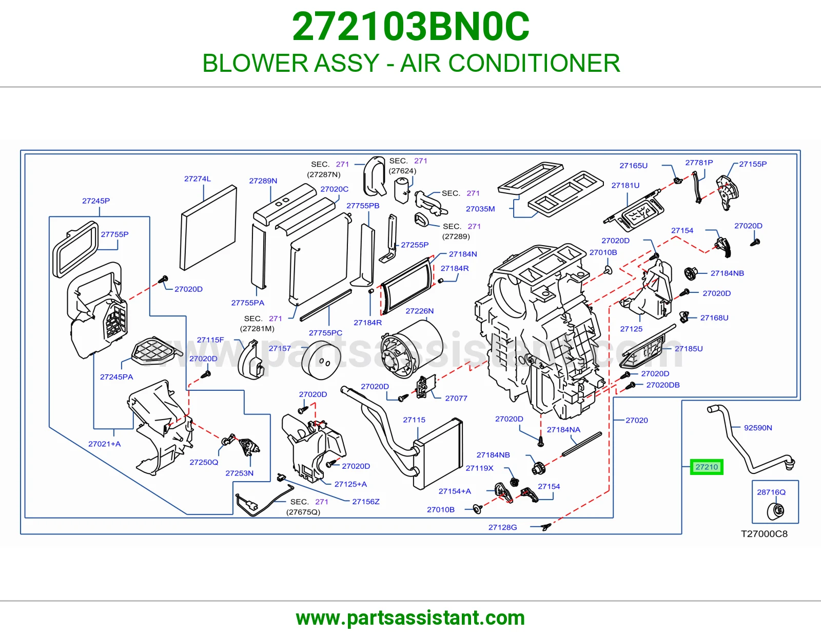 مروحة مكيف كاملة 272103BN0C