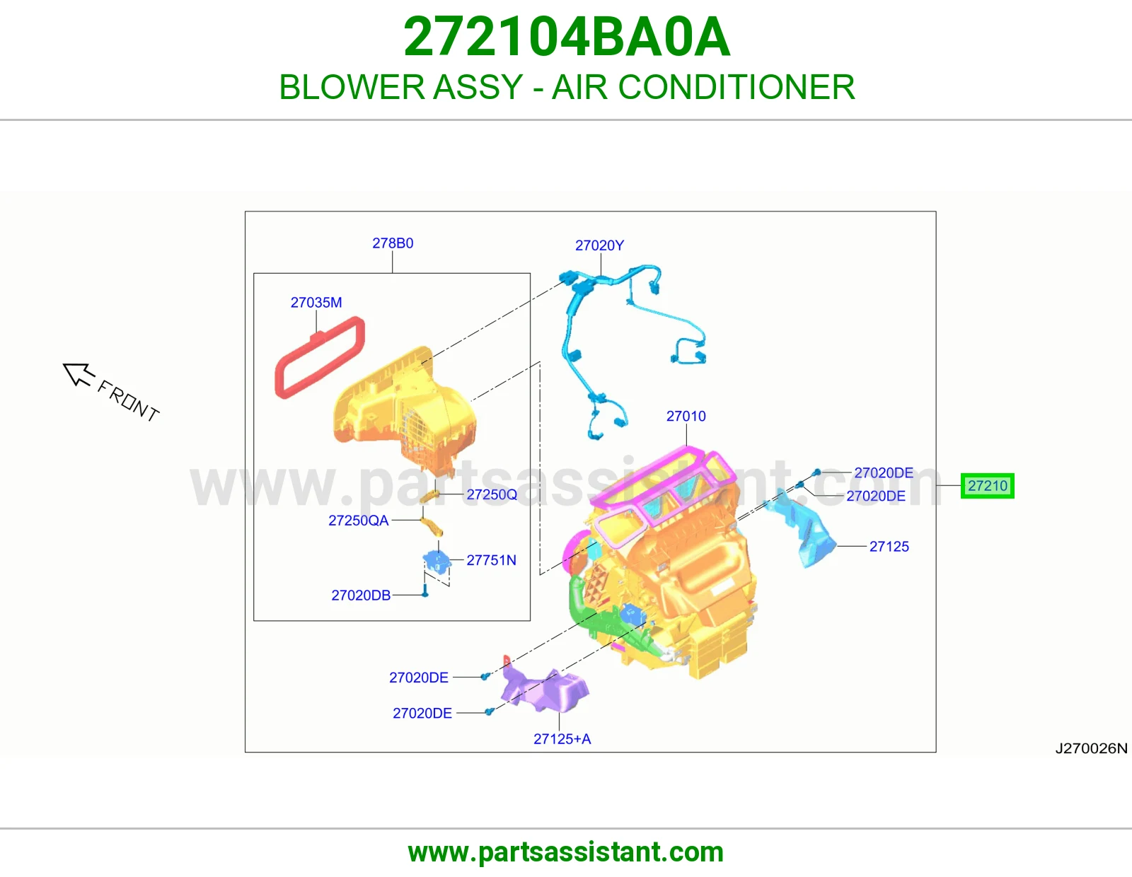 مروحة مكيف كاملة 272104BA0A