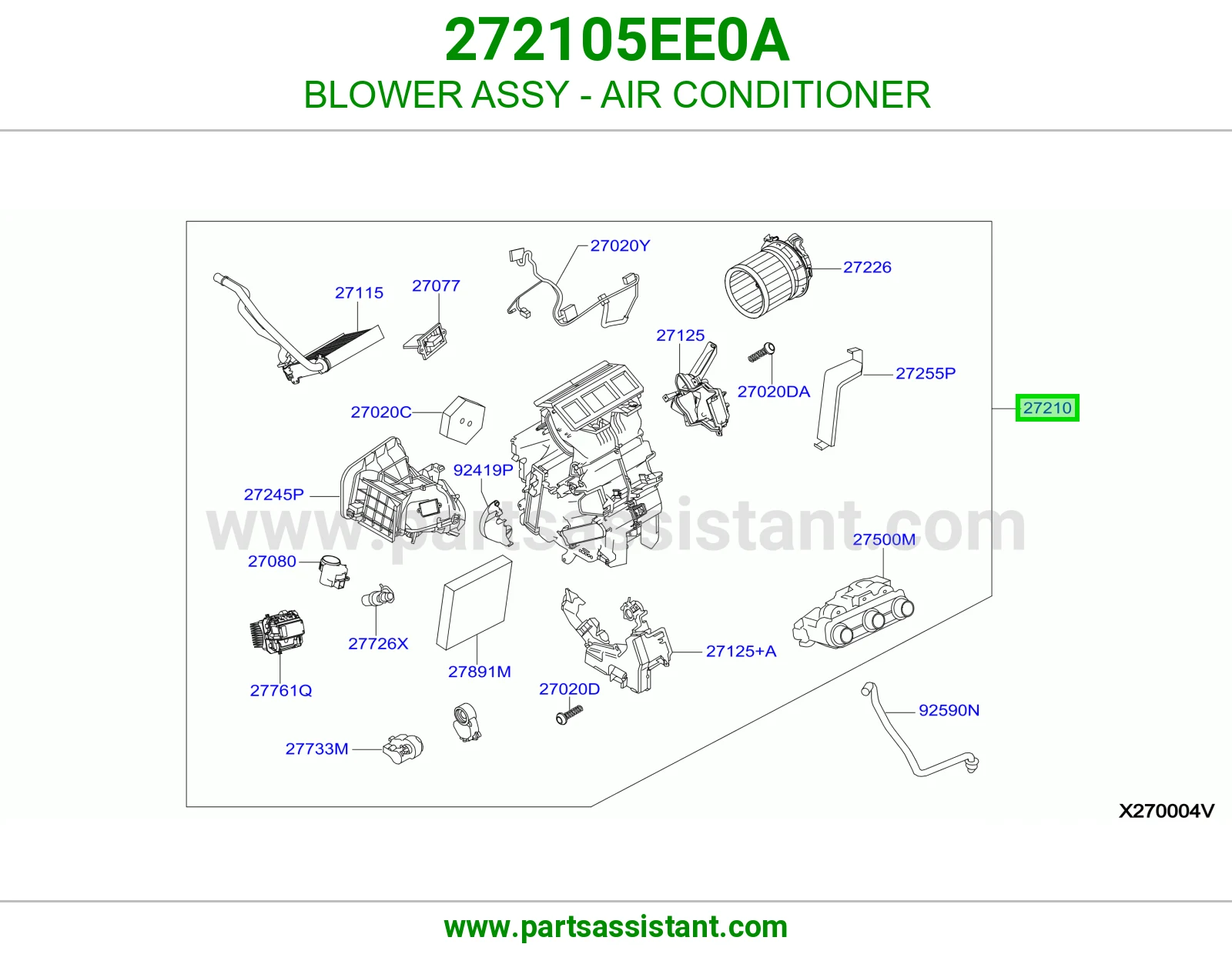 مروحة مكيف كاملة 272105EE0A