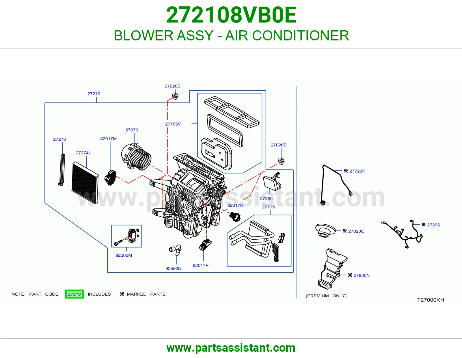 مروحة مكيف كاملة 272108VB0E