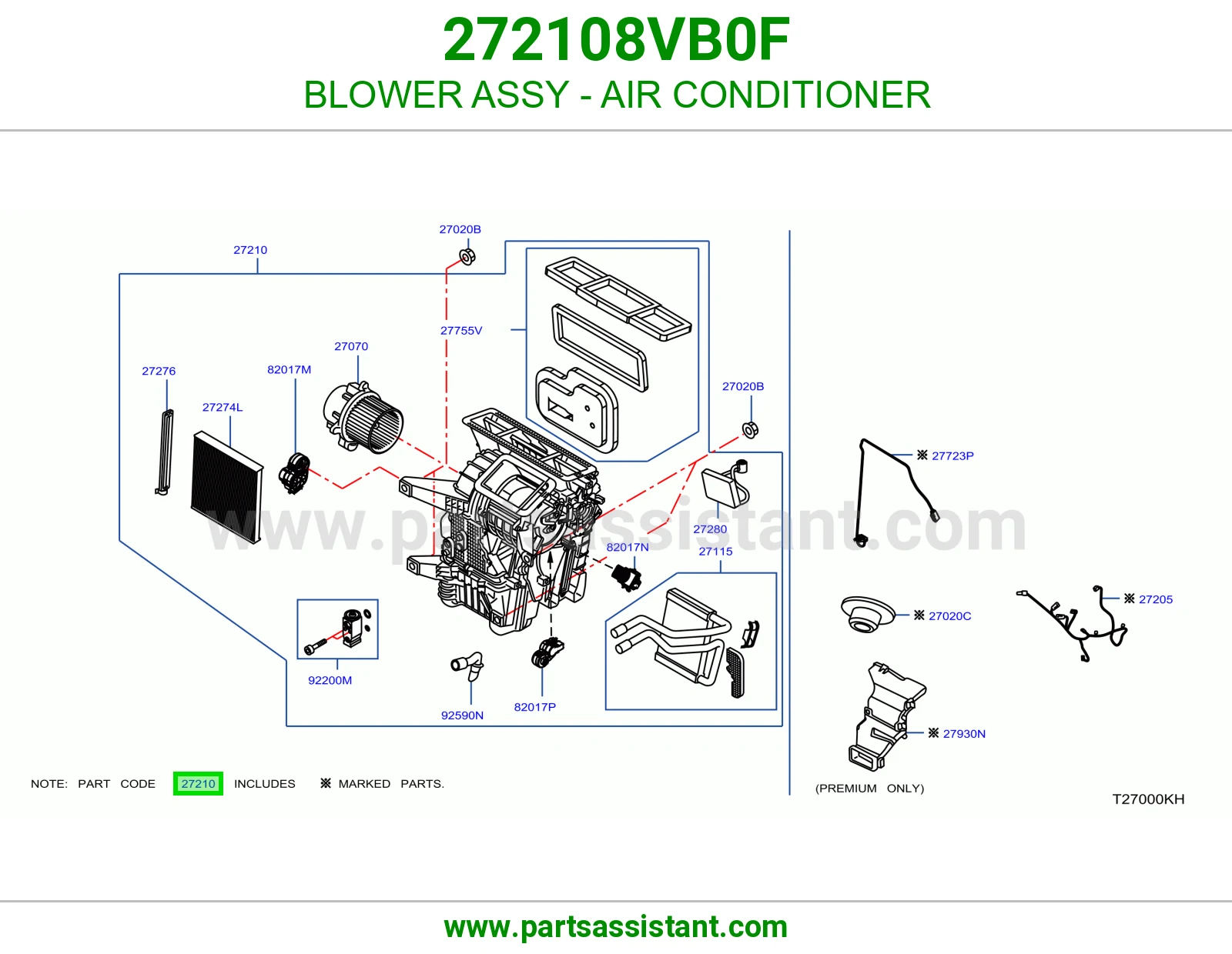 مروحة مكيف كاملة 272108VB0F