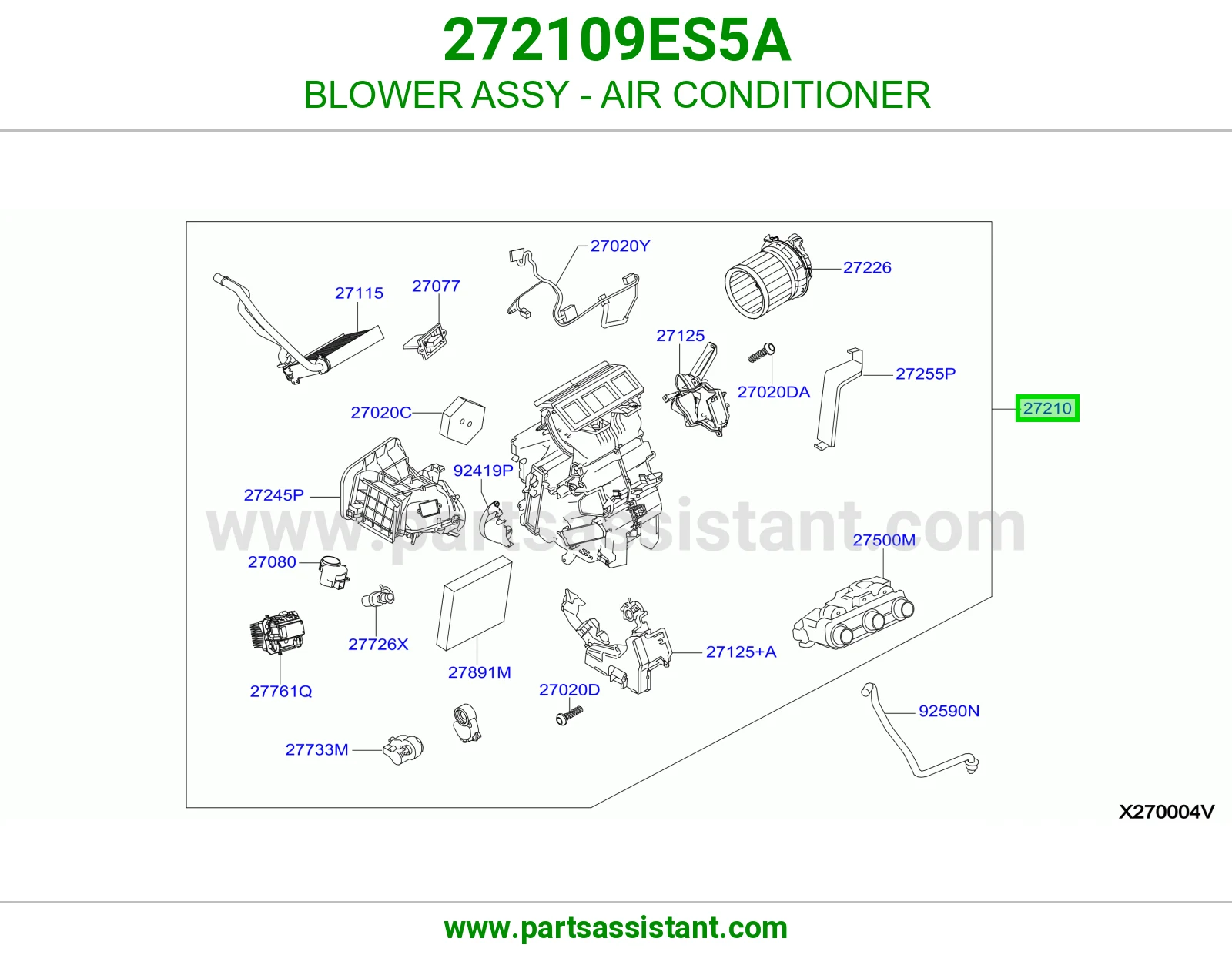 مروحة مكيف كاملة 272109ES5A
