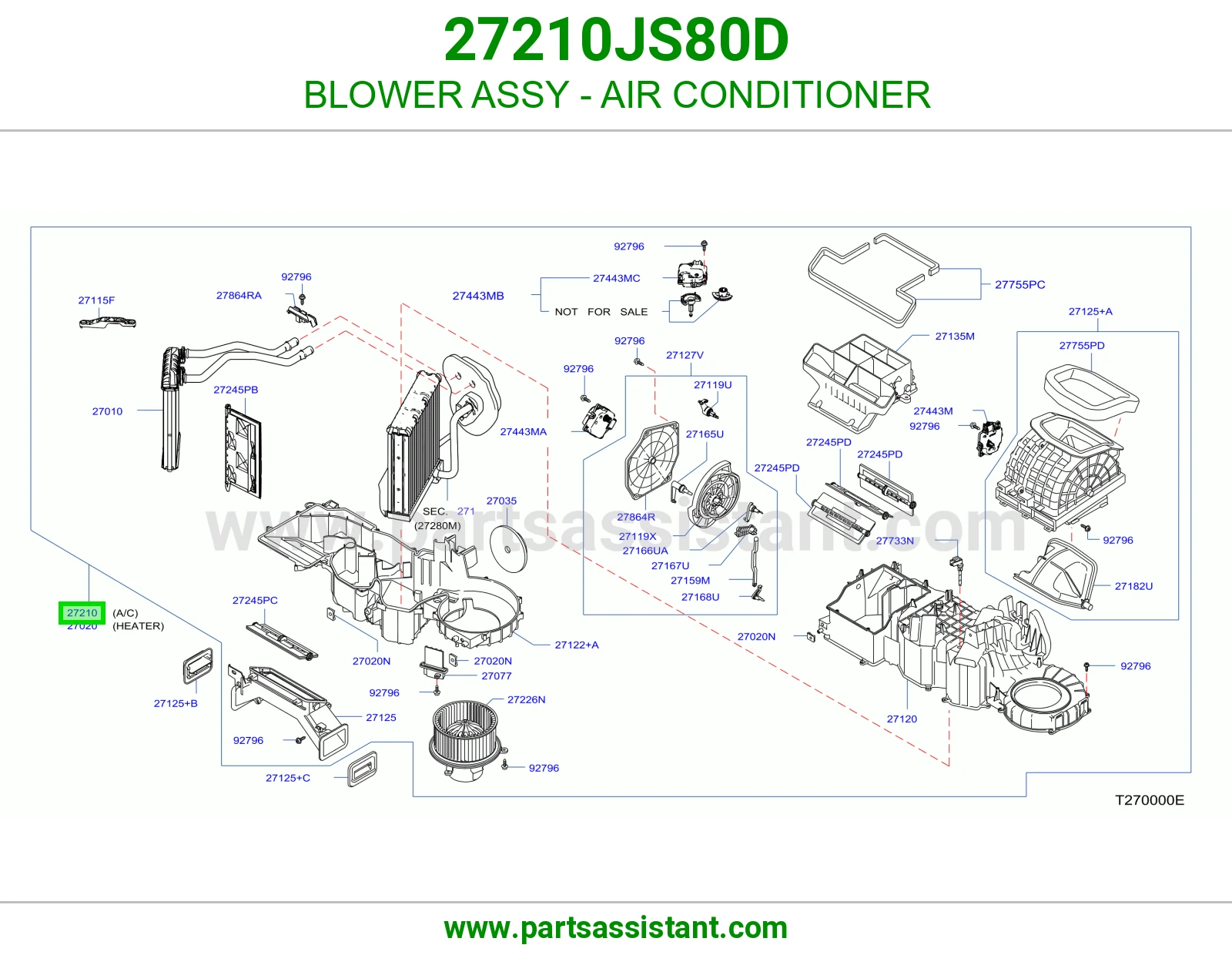 مروحة مكيف كاملة 27210JS80D