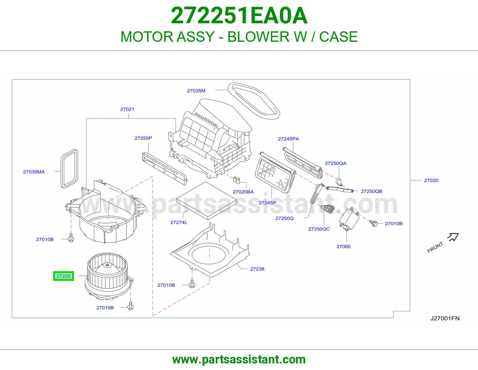 مروحه داخل طبلون 272251EA0A