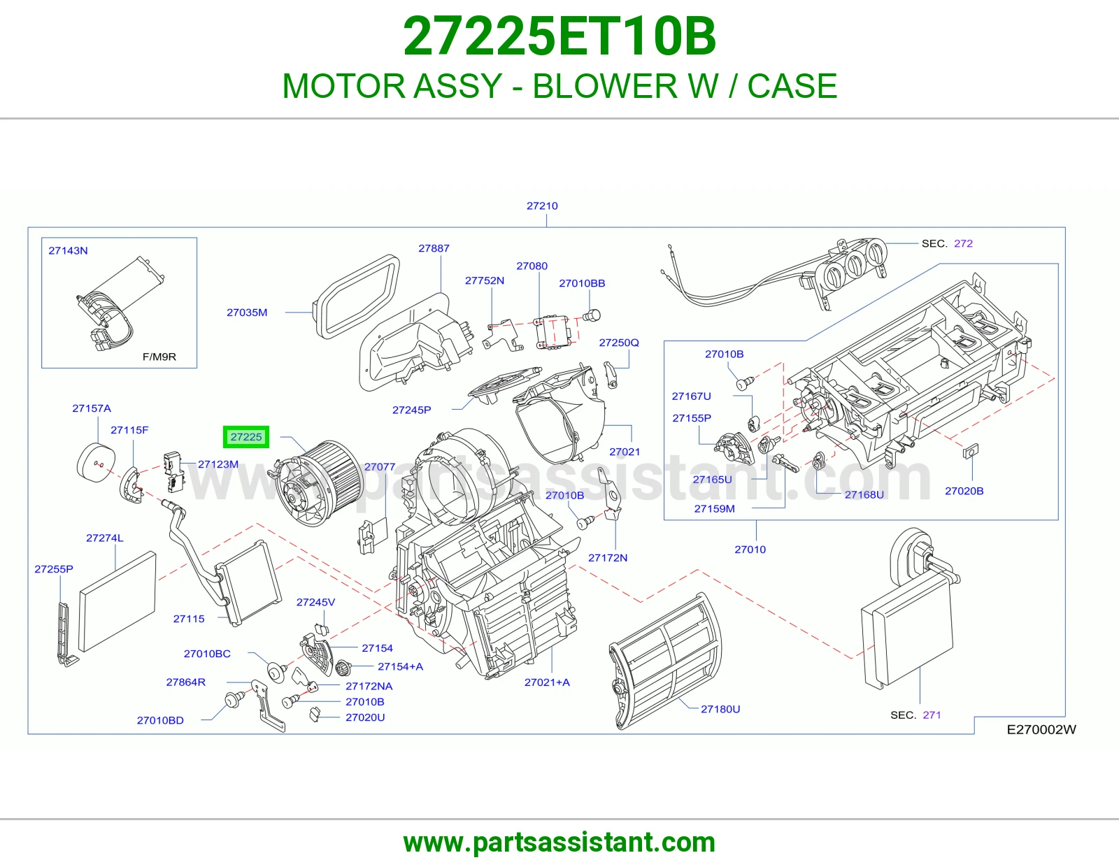 مروحه داخل طبلون 27225ET10B
